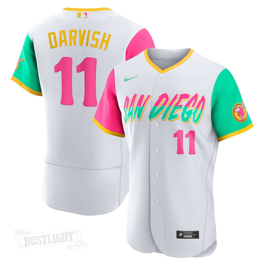 Youth's San Diego Padres White 2022 City Connect Player Jersey - All Stitched