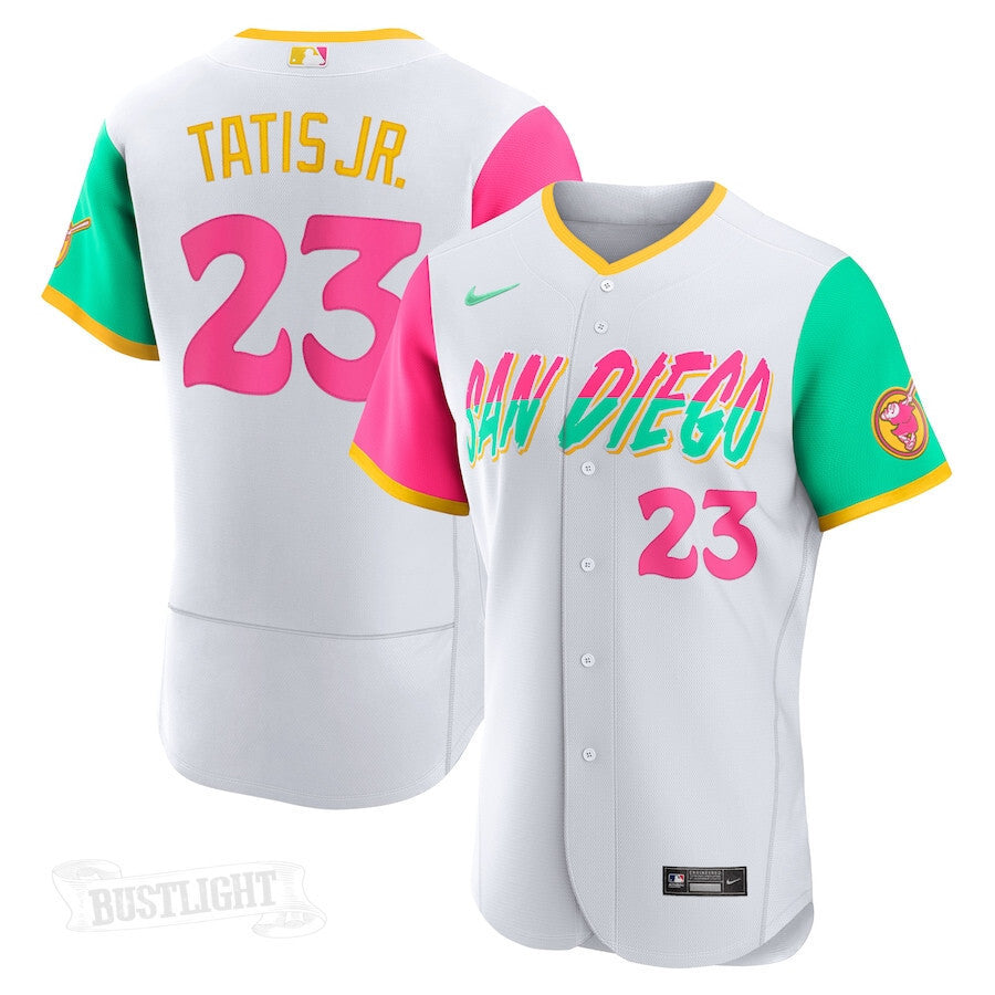 Youth's San Diego Padres White 2022 City Connect Player Jersey - All Stitched