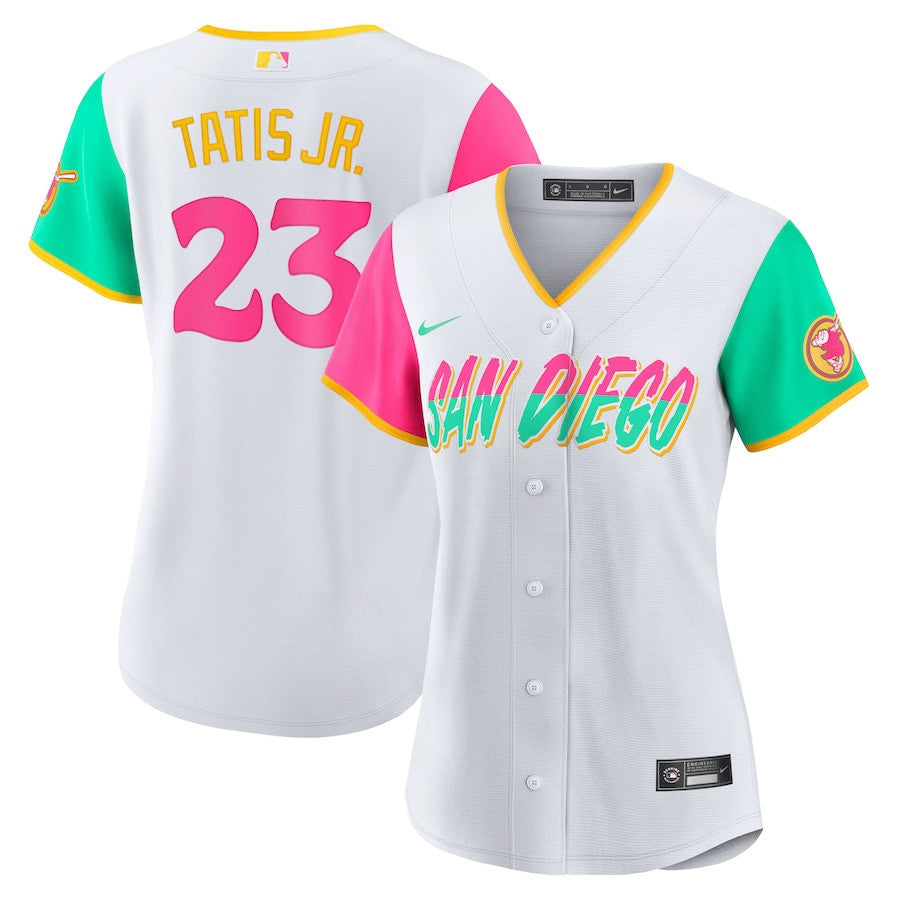 Women's San Diego Padres White 2022 City Connect Player Jersey - All Stitched