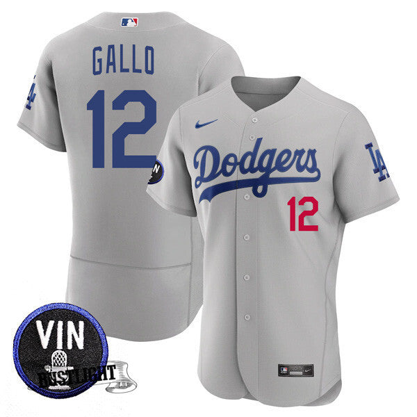 Men’s Los Angeles Dodgers Vin Scully Tribute Flex Base Jersey – All Stitched