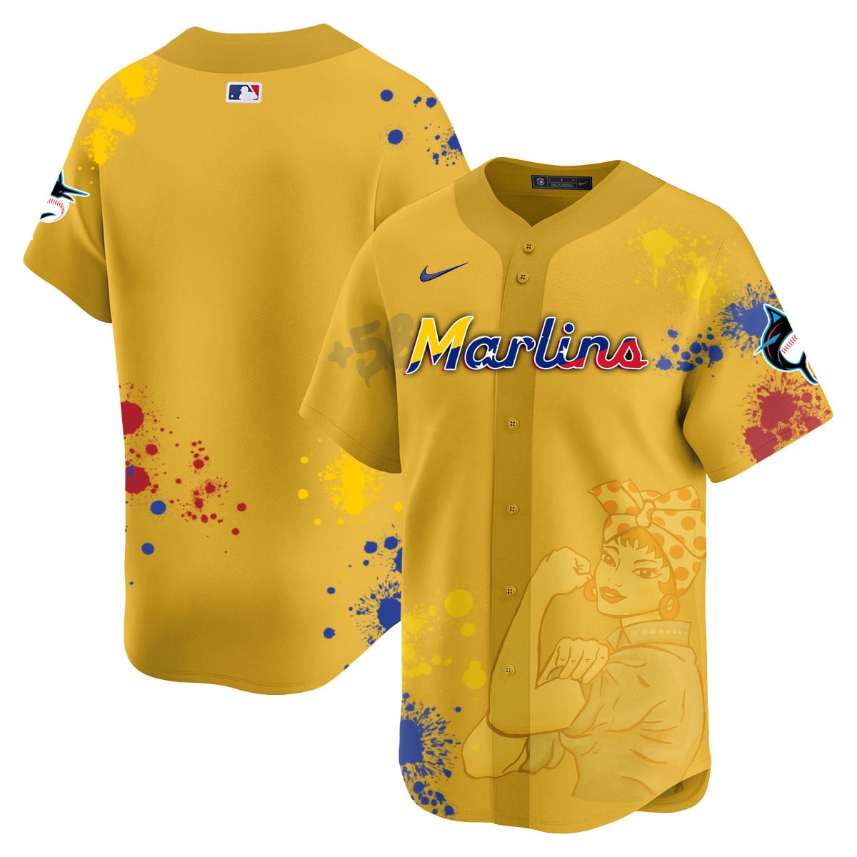 Men's Miami Marlins 2024 Venezuelan Heritage Jersey - All Stitched