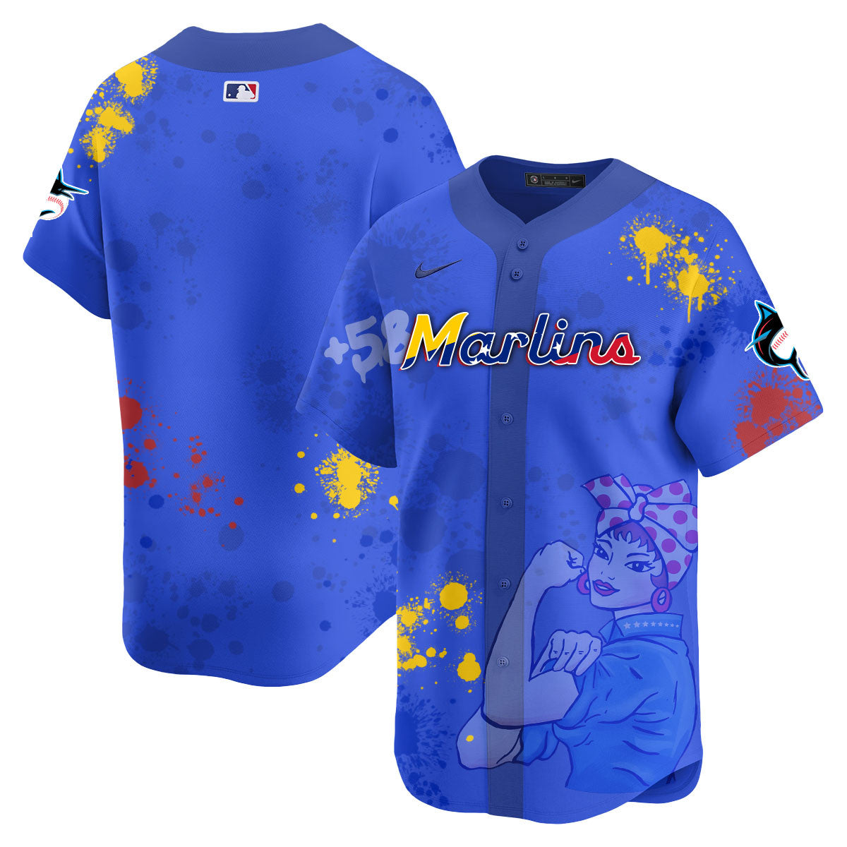 Men's Miami Marlins 2024 Venezuelan Heritage Jersey - All Stitched