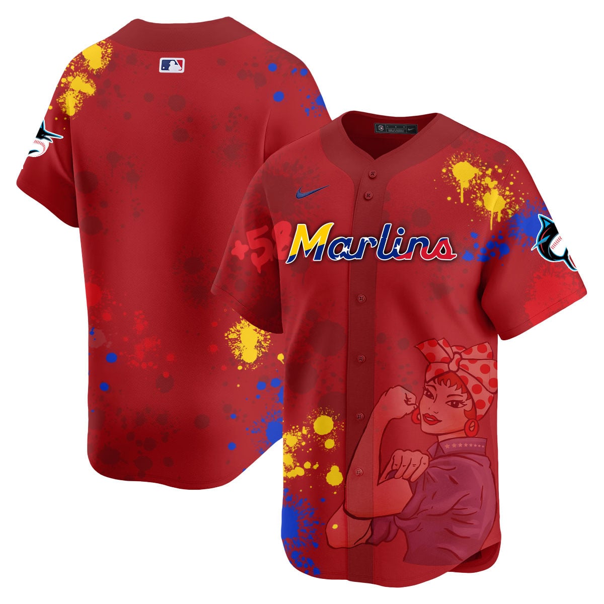 Men's Miami Marlins 2024 Venezuelan Heritage Jersey - All Stitched