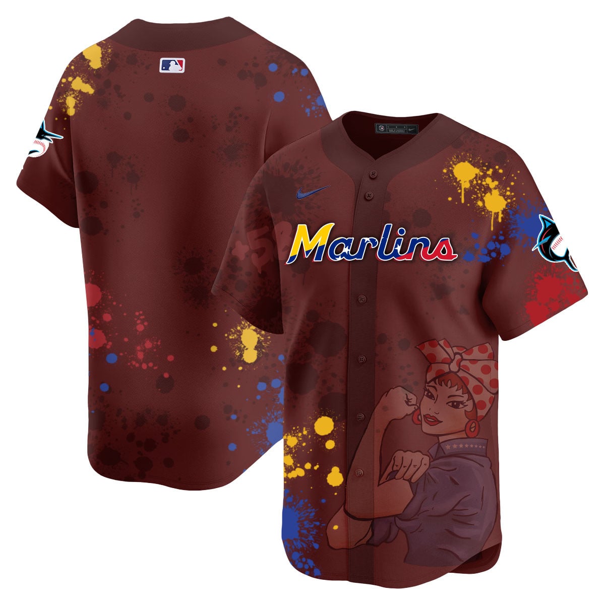 Men's Miami Marlins 2024 Venezuelan Heritage Jersey - All Stitched