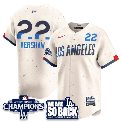 Los Angeles Dodgers 2025 NL West Division Champions Jersey - All Stitched
