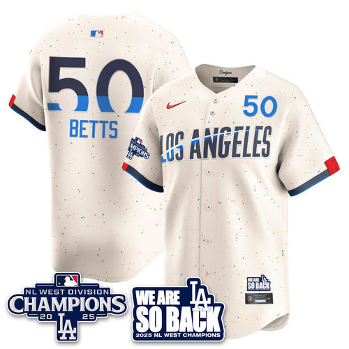 Los Angeles Dodgers 2025 NL West Division Champions Jersey - All Stitched