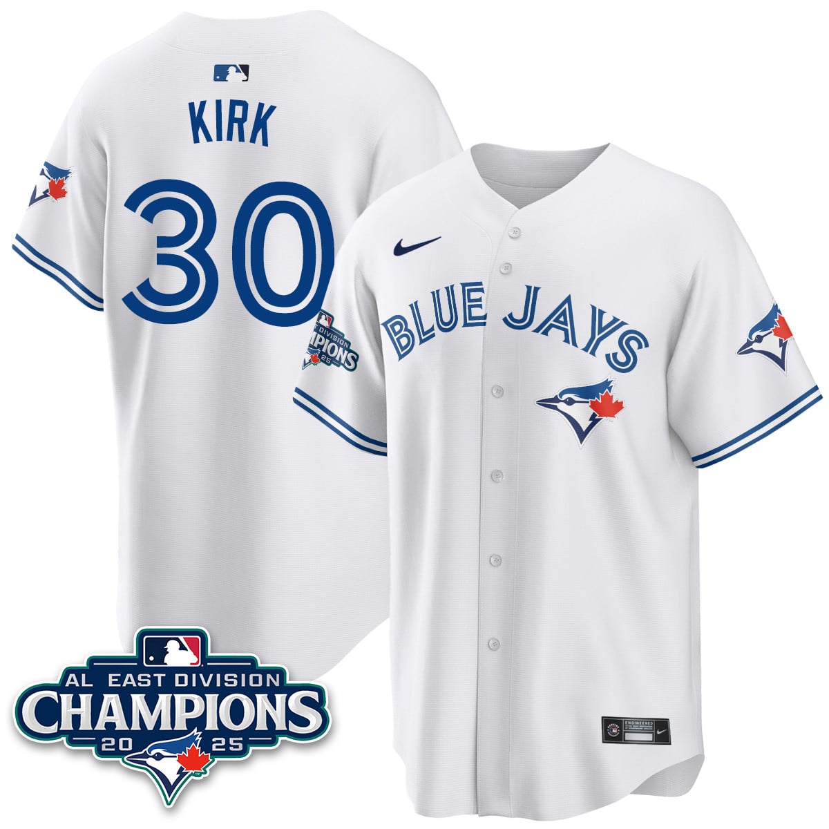 Toronto Blue Jays AL East Division Champions Jersey - All Stitched
