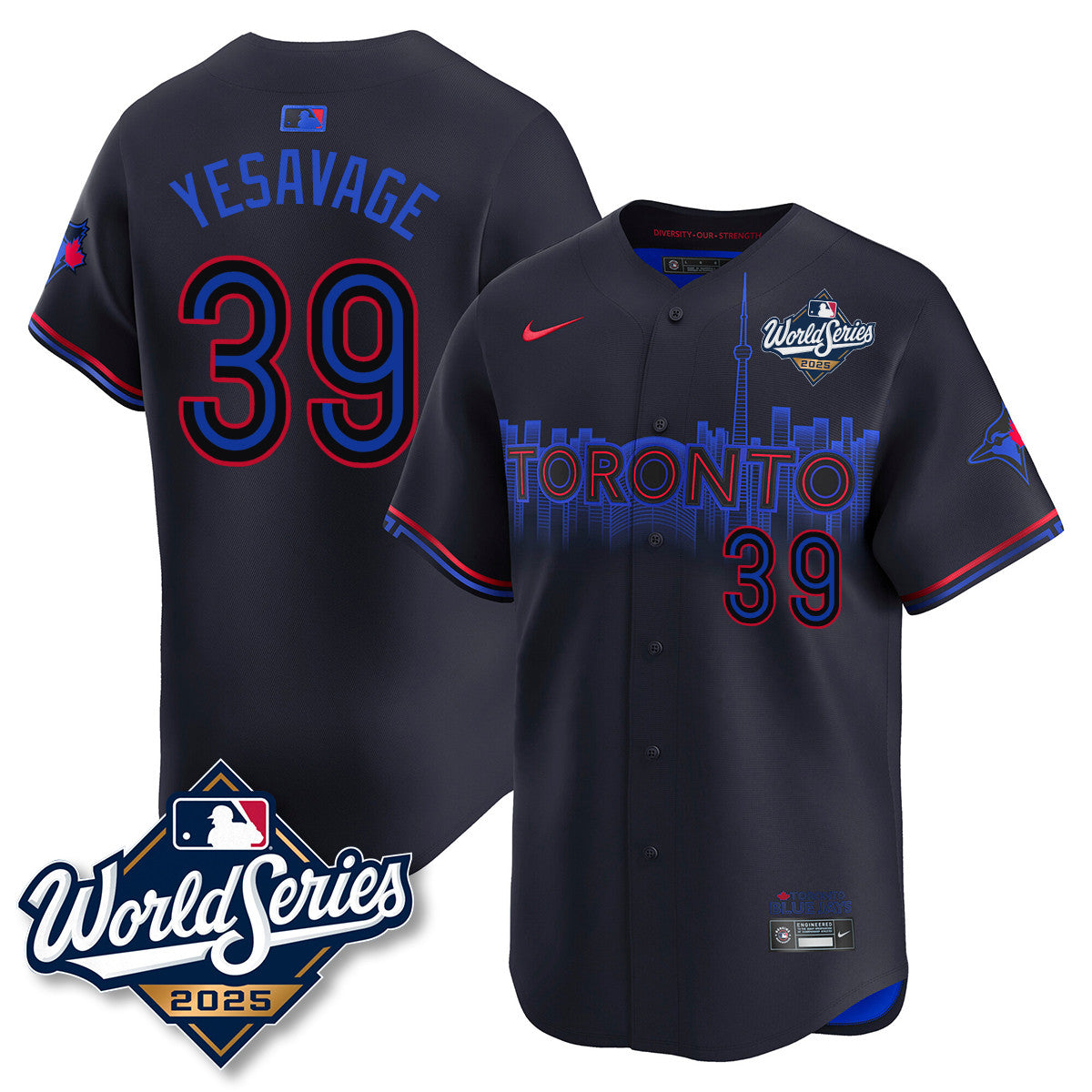 Toronto Blue Jays 2025 World Series Jersey - All Stitched