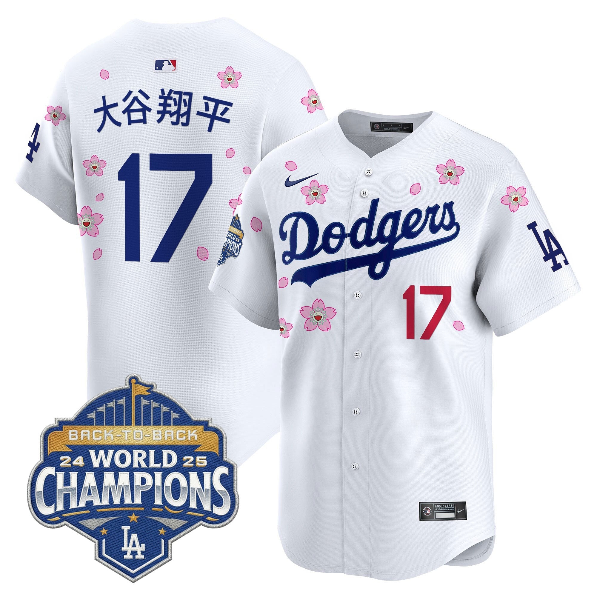 Men's Dodgers 2025 Back-To-Back Champions x Tokyo Series Vapor Premier Limited Jersey - Stitched
