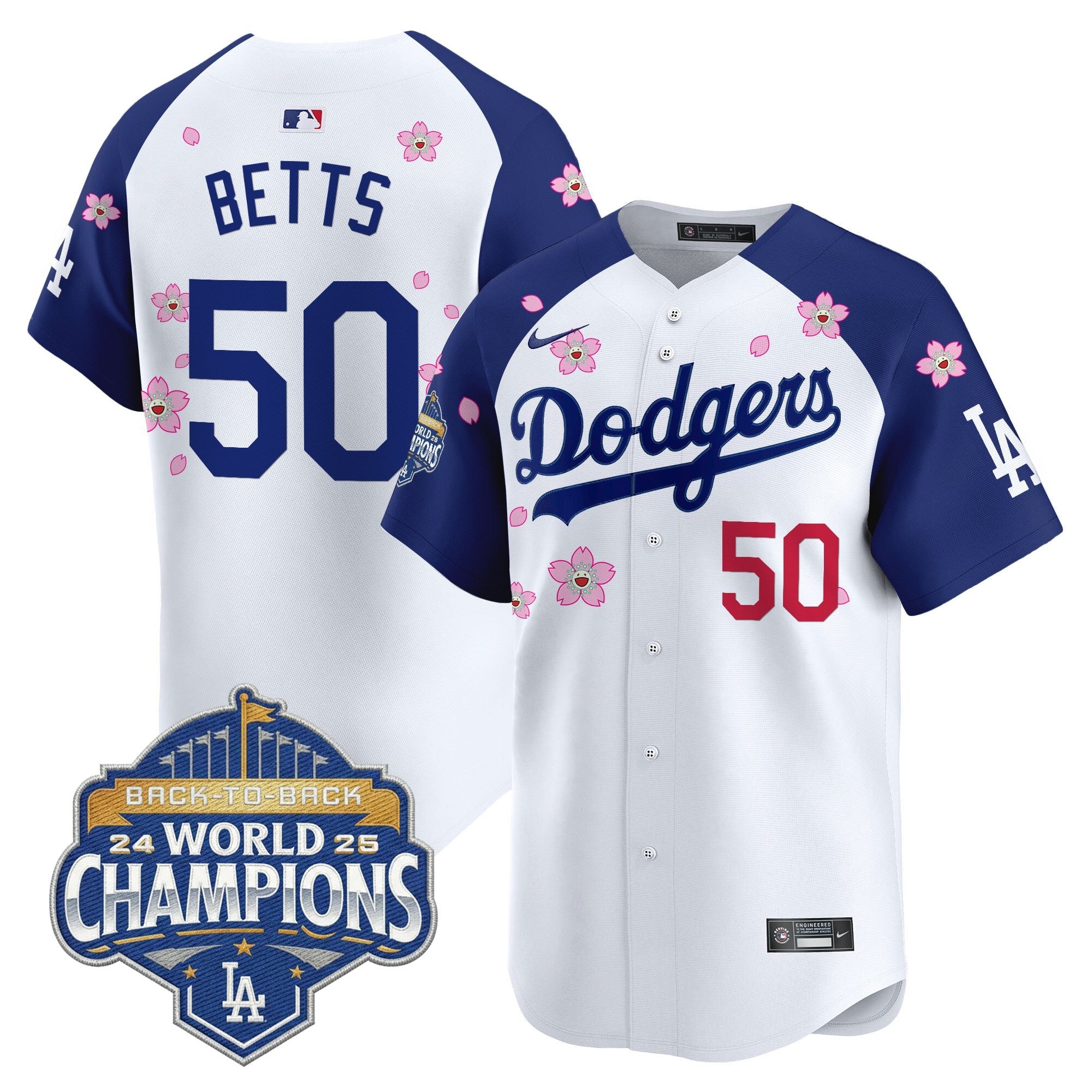 Men's Dodgers 2025 Back-To-Back Champions x Tokyo Series Vapor Premier Limited Jersey - Stitched