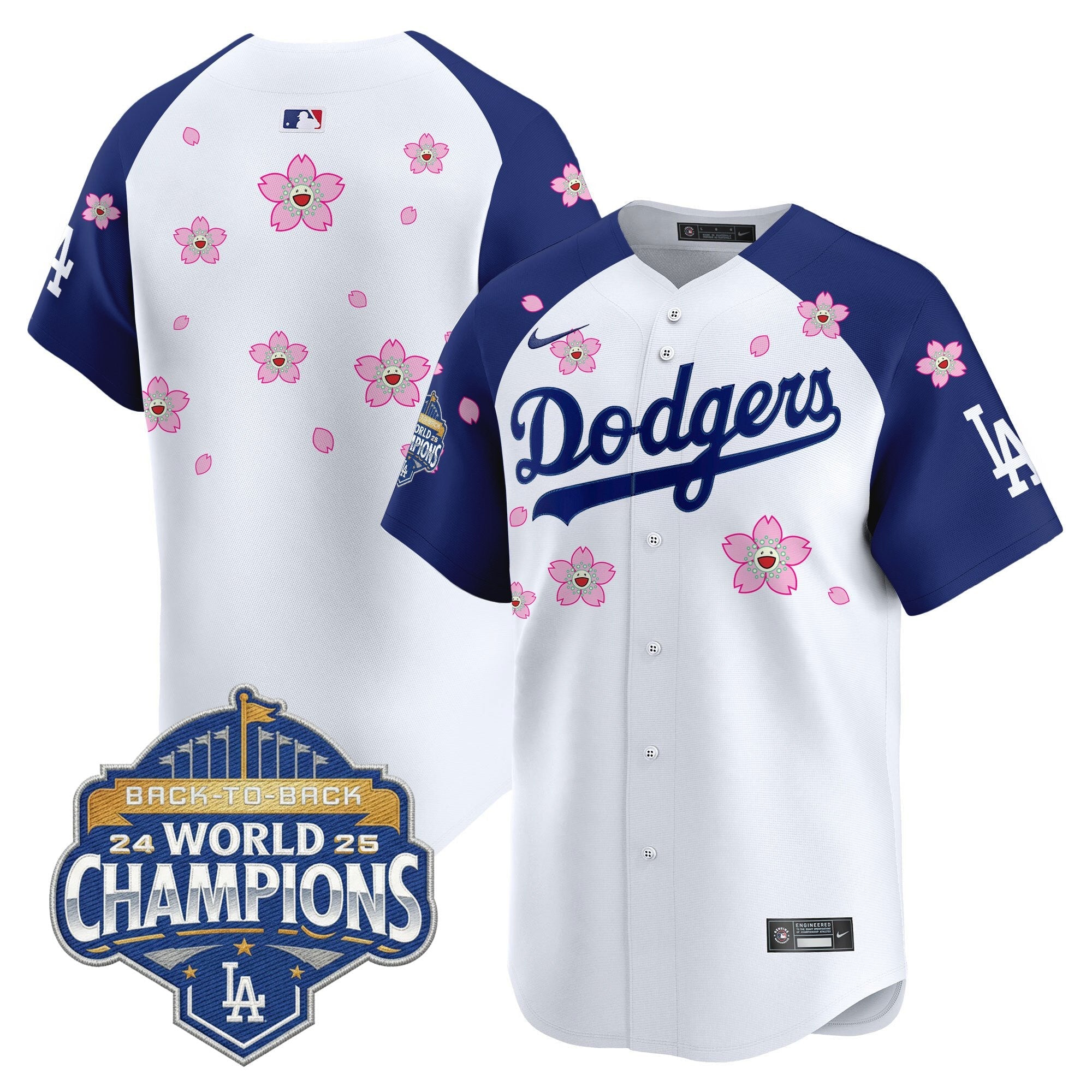Men's Dodgers 2025 Back-To-Back Champions x Tokyo Series Vapor Premier Limited Jersey - Stitched