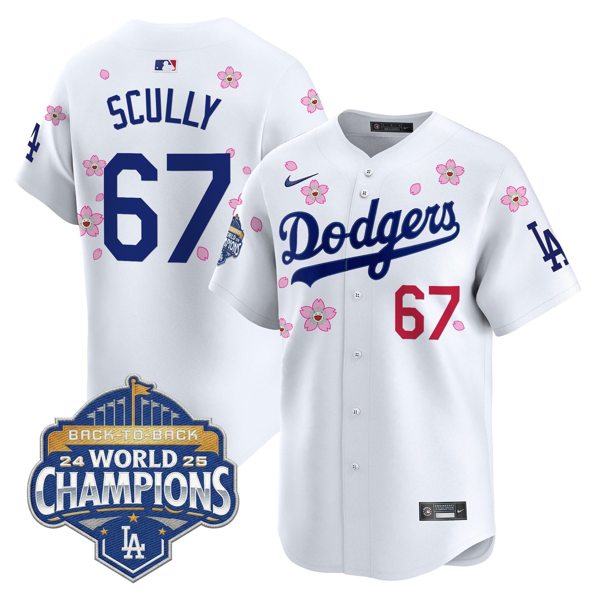 Men's Dodgers 2025 Back-To-Back Champions x Tokyo Series Vapor Premier Limited Jersey - Stitched
