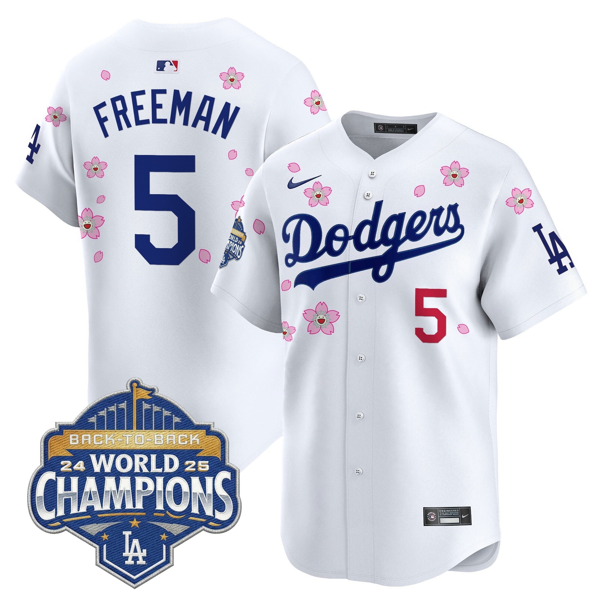 Men's Dodgers 2025 Back-To-Back Champions x Tokyo Series Vapor Premier Limited Jersey - Stitched