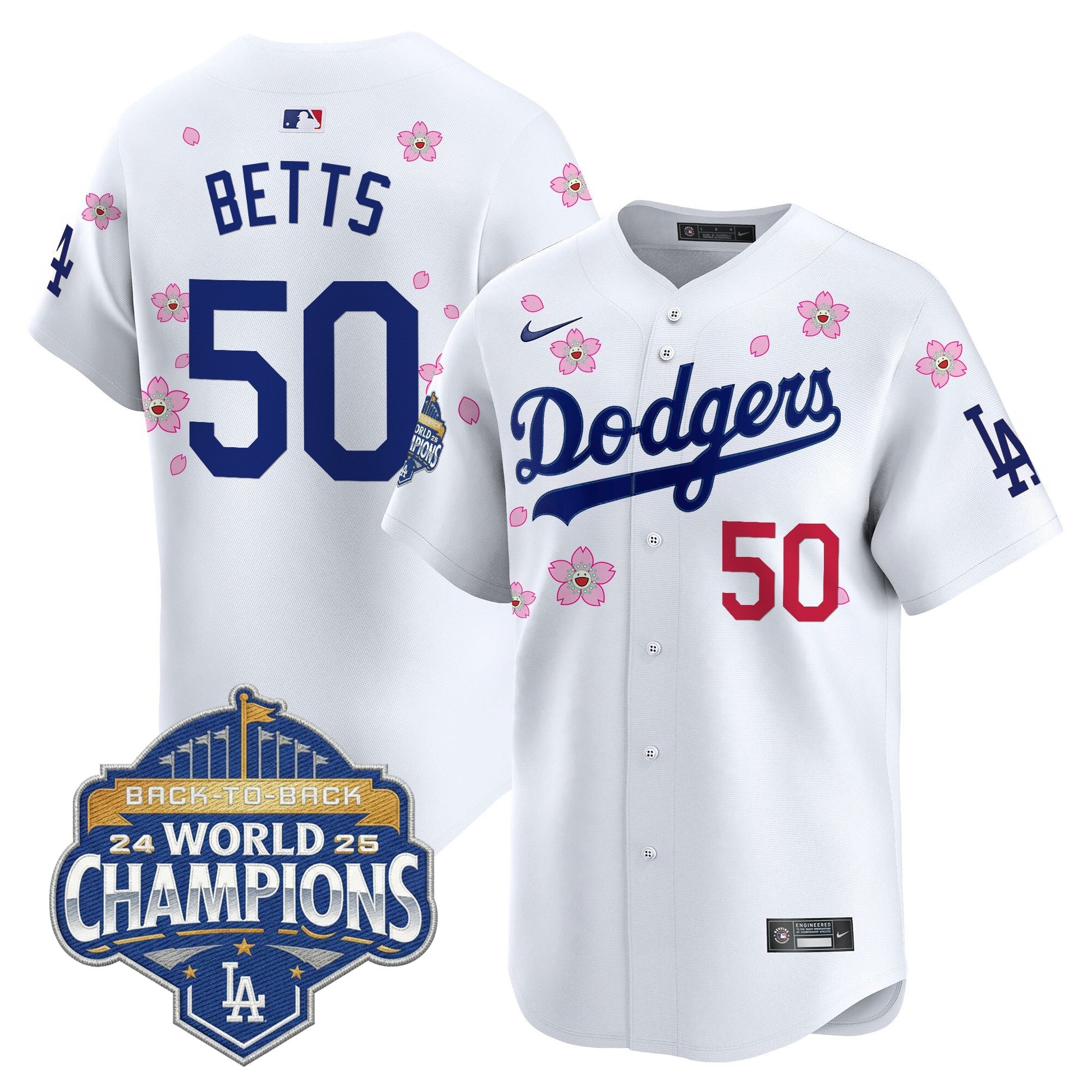 Men's Dodgers 2025 Back-To-Back Champions x Tokyo Series Vapor Premier Limited Jersey - Stitched