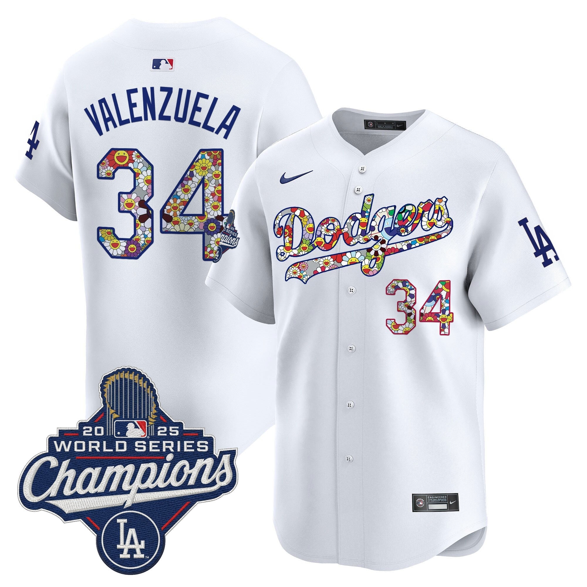 Men's Dodgers 2025 World Series Champions x Takashi Murakami Vapor Premier Limited Jersey - Stitched