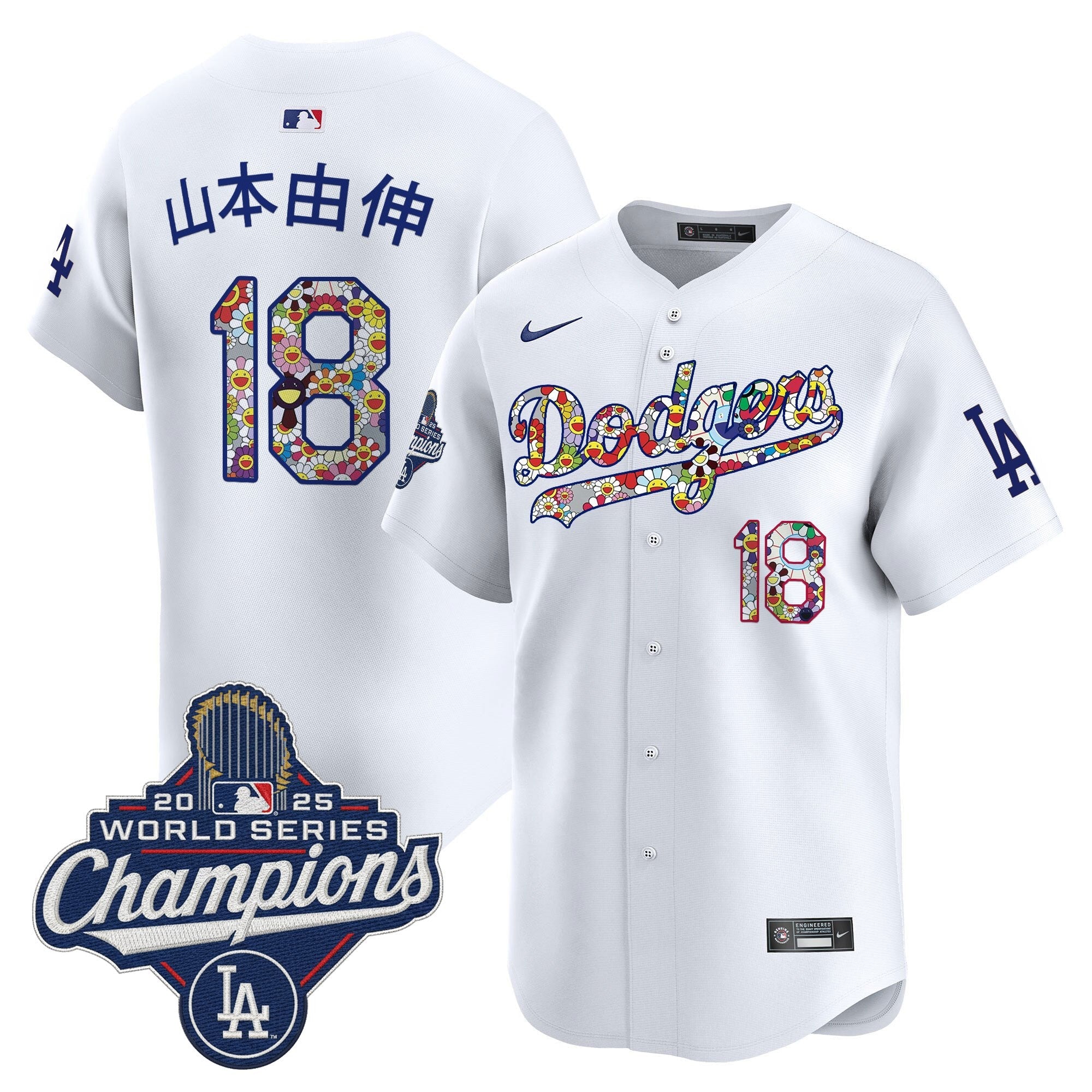 Men's Dodgers 2025 World Series Champions x Takashi Murakami Vapor Premier Limited Jersey - Stitched