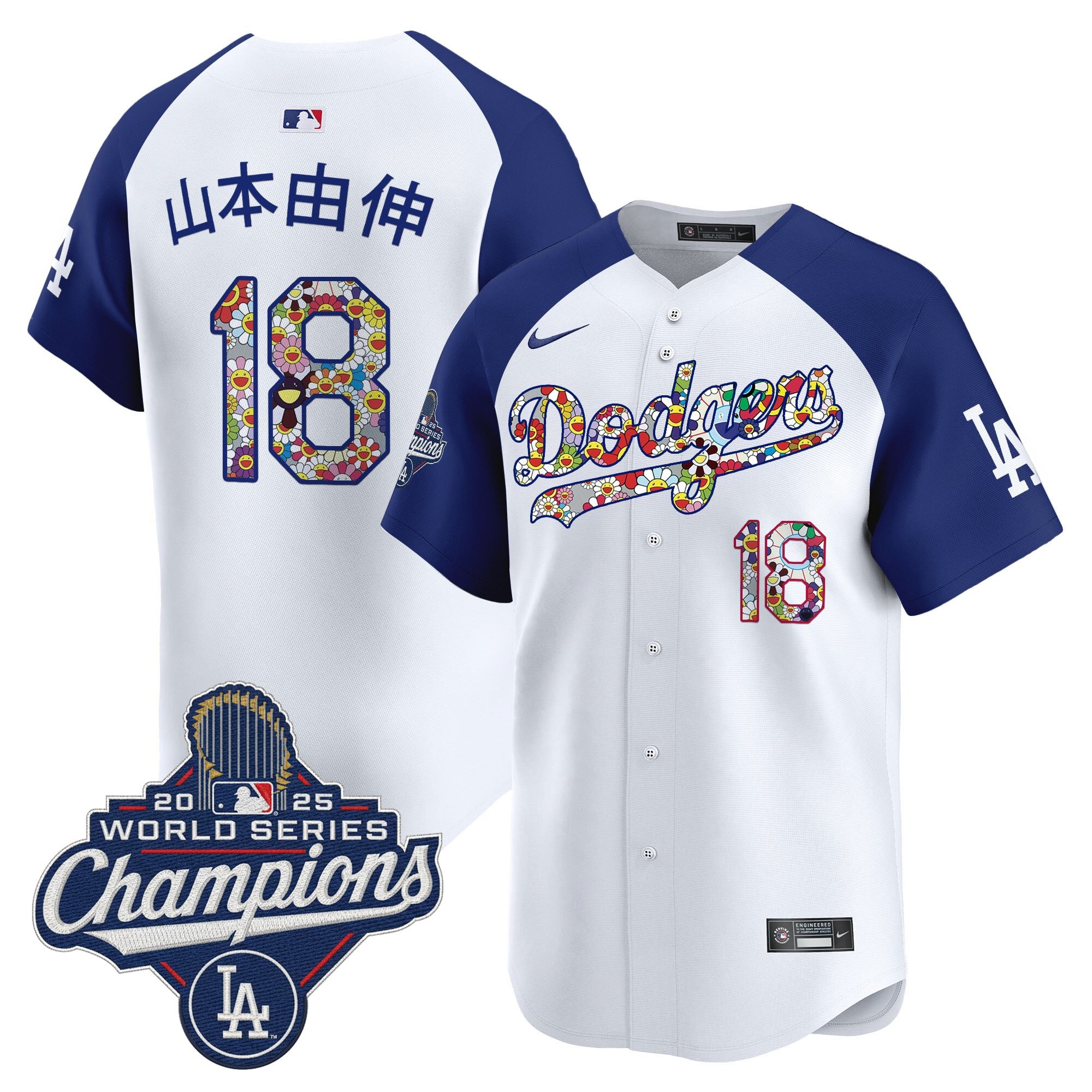 Men's Dodgers 2025 World Series Champions x Takashi Murakami Vapor Premier Limited Jersey - Stitched