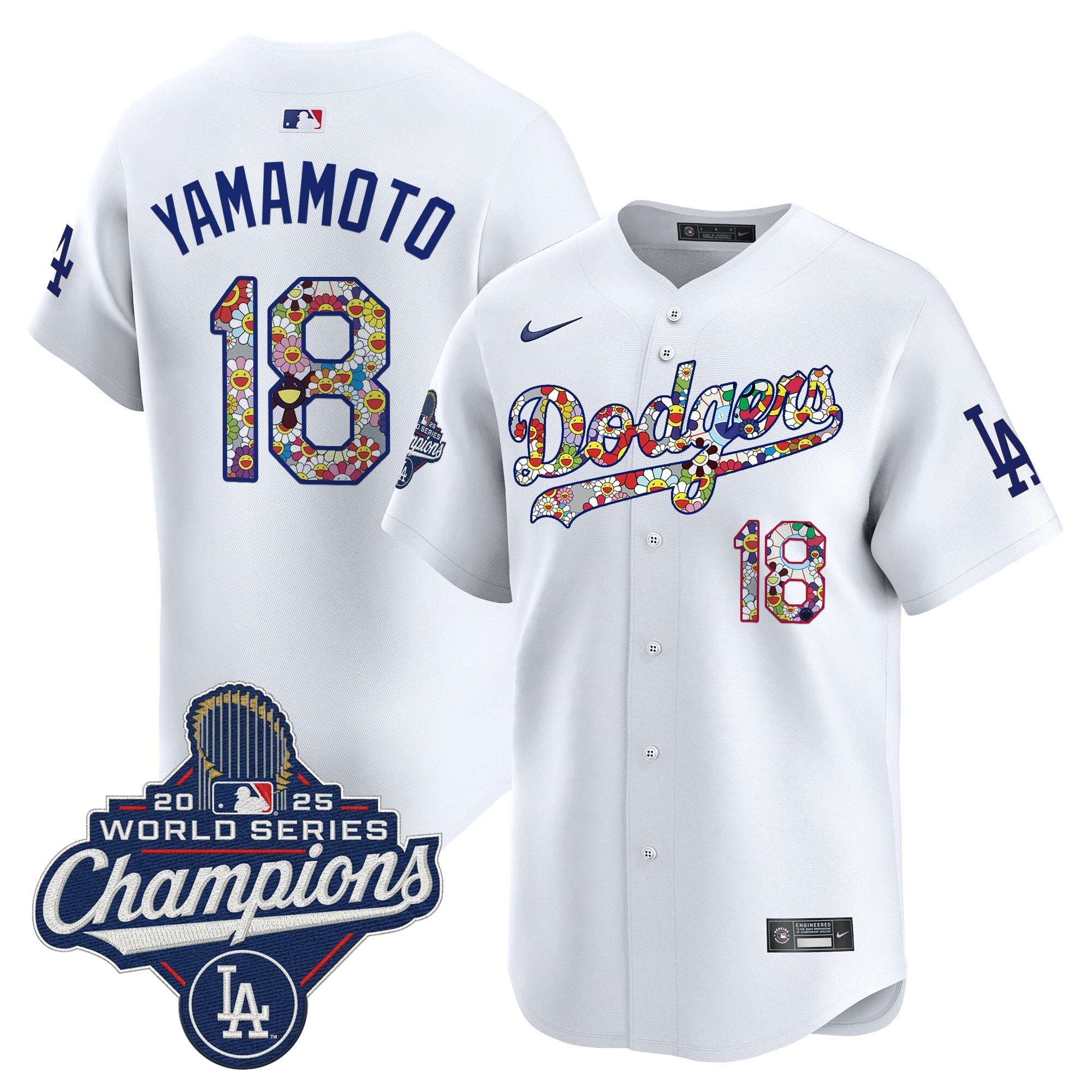 Men's Dodgers 2025 World Series Champions x Takashi Murakami Vapor Premier Limited Jersey - Stitched