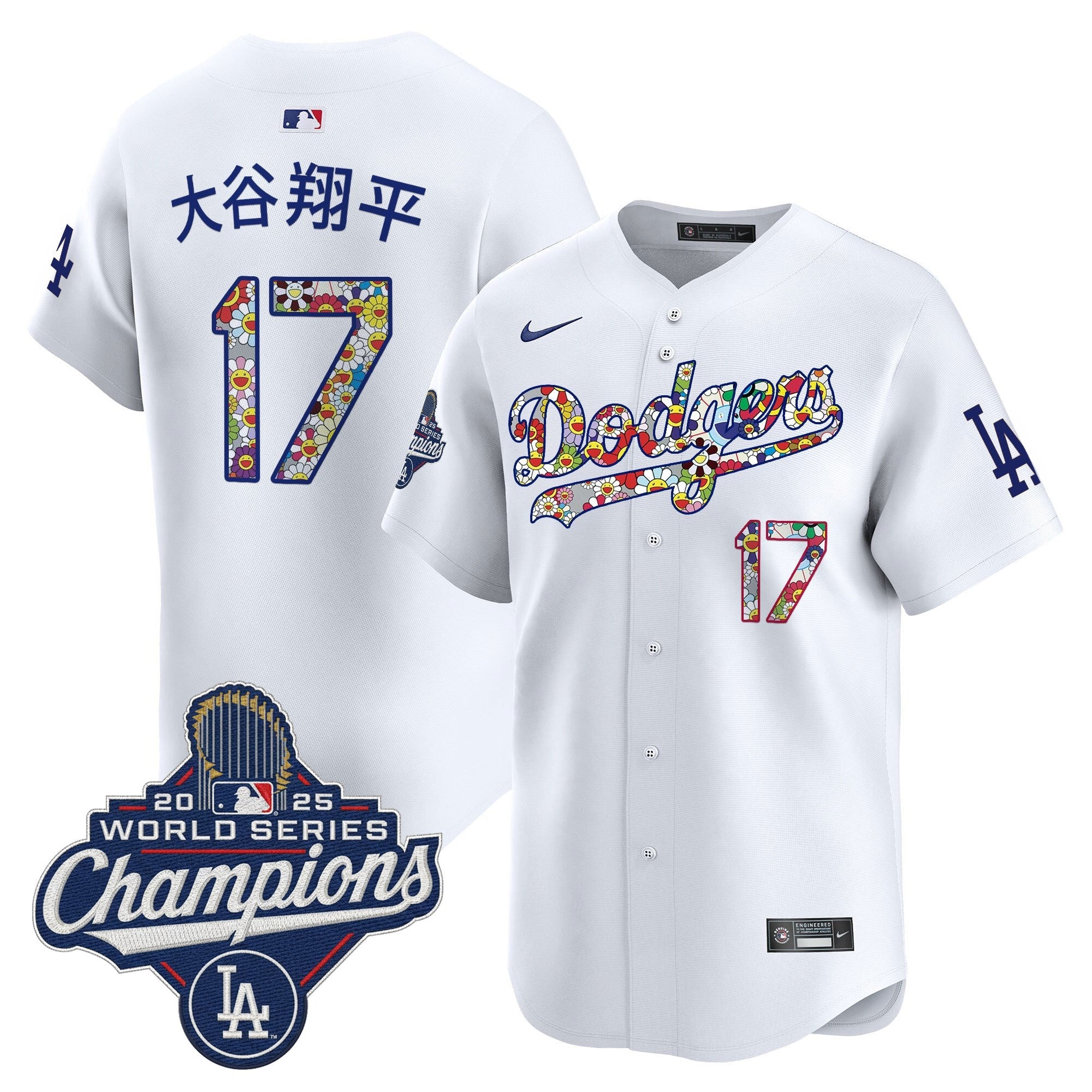 Men's Dodgers 2025 World Series Champions x Takashi Murakami Vapor Premier Limited Jersey - Stitched