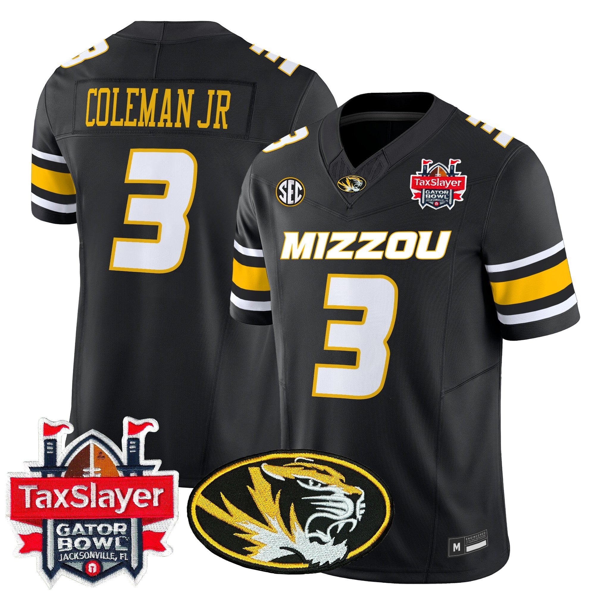 Men's Missouri Tigers 2025 Gator Bowl Vapor Limited Jersey - All Stitched