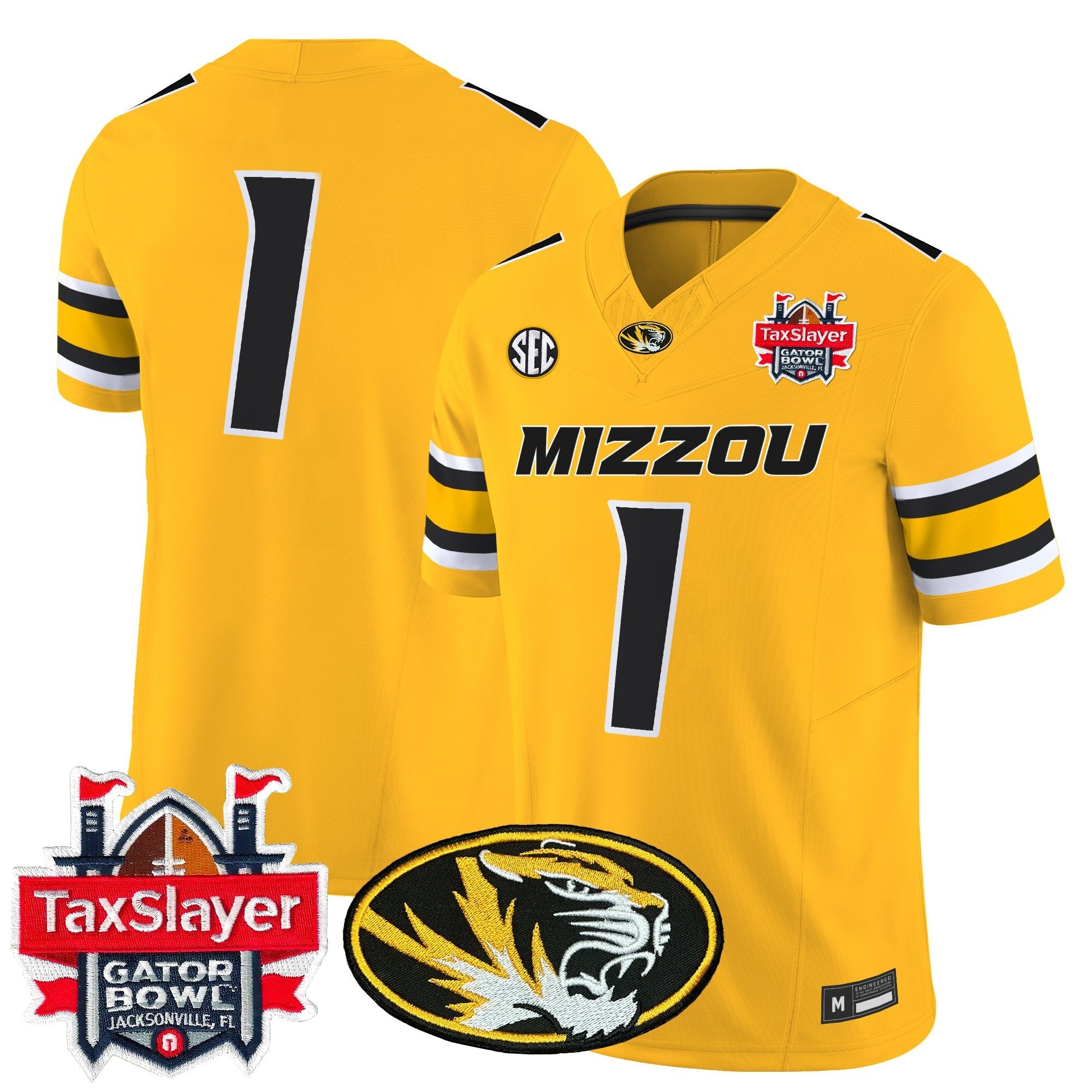 Men's Missouri Tigers 2025 Gator Bowl Vapor Limited Jersey - All Stitched