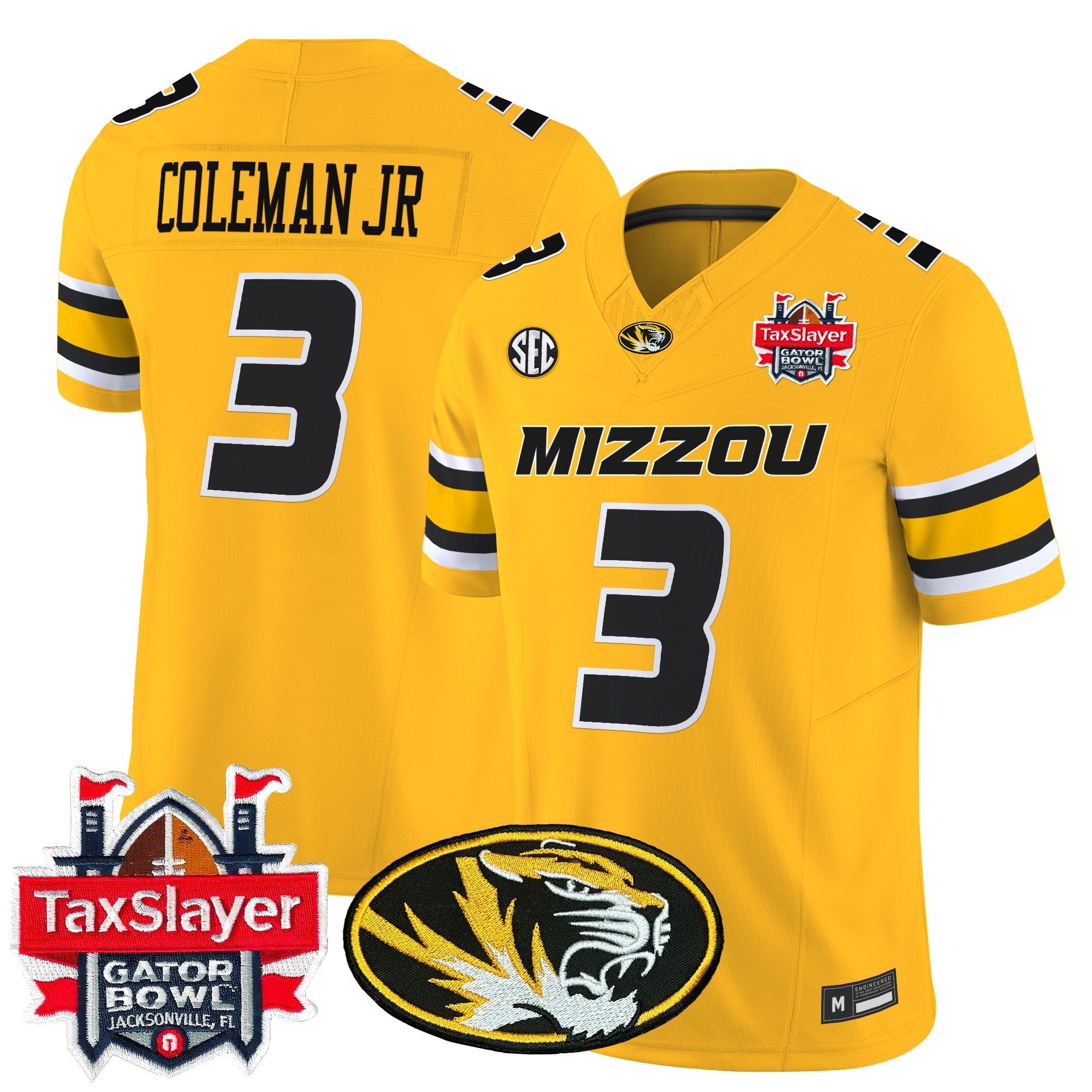 Men's Missouri Tigers 2025 Gator Bowl Vapor Limited Jersey - All Stitched