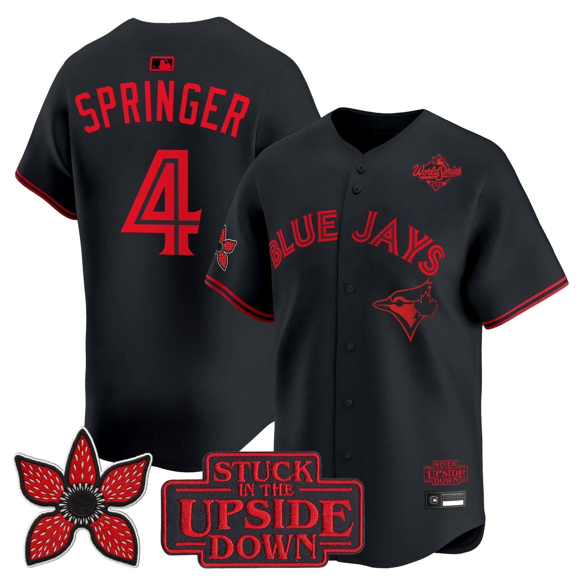 Toronto Blue Jays 'Stranger Things Edition' Vapor Premier Limited Jersey - All Stitched