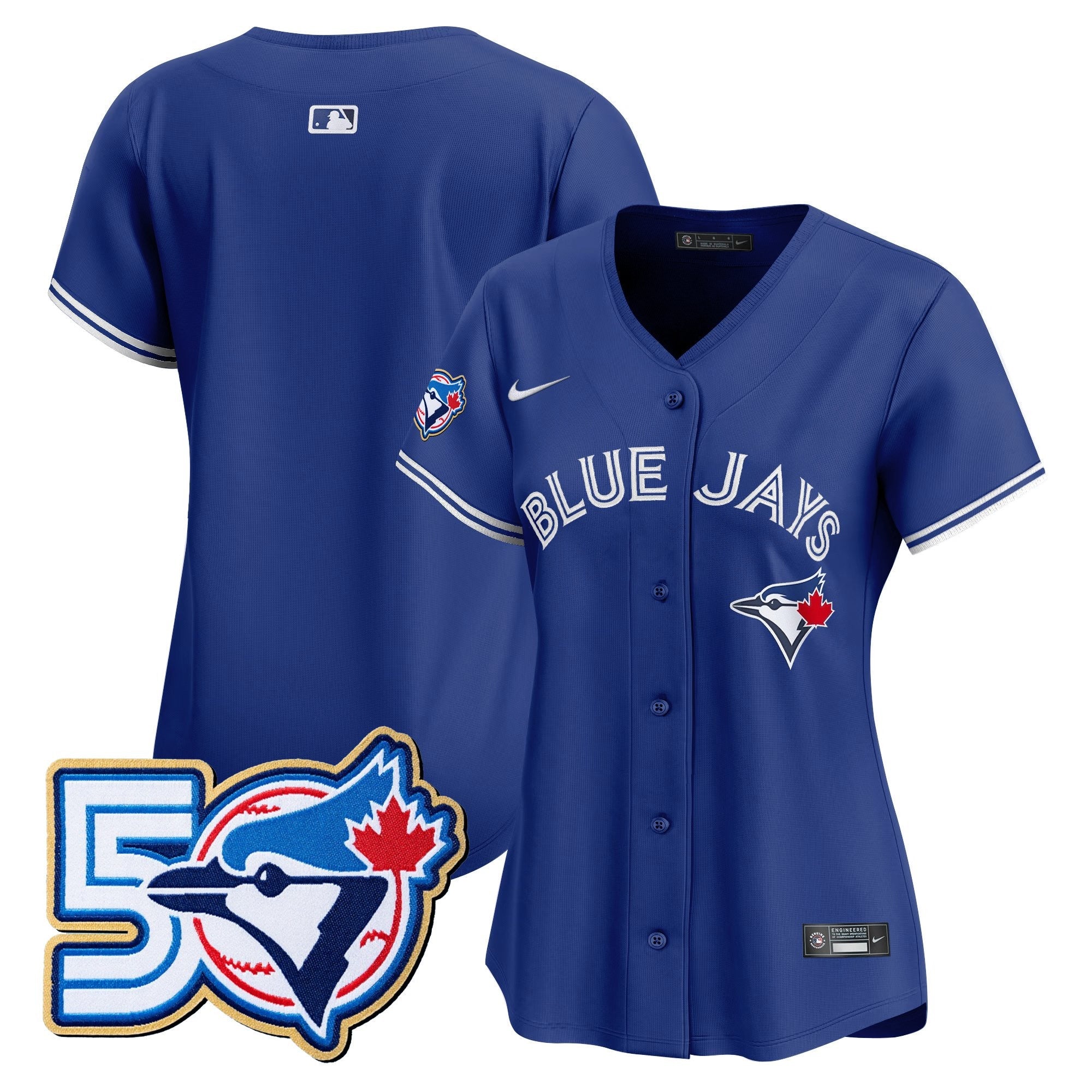 Women's Toronto Blue Jays 50 Seasons Patch Vapor Premier Limited Jersey - All Stitched