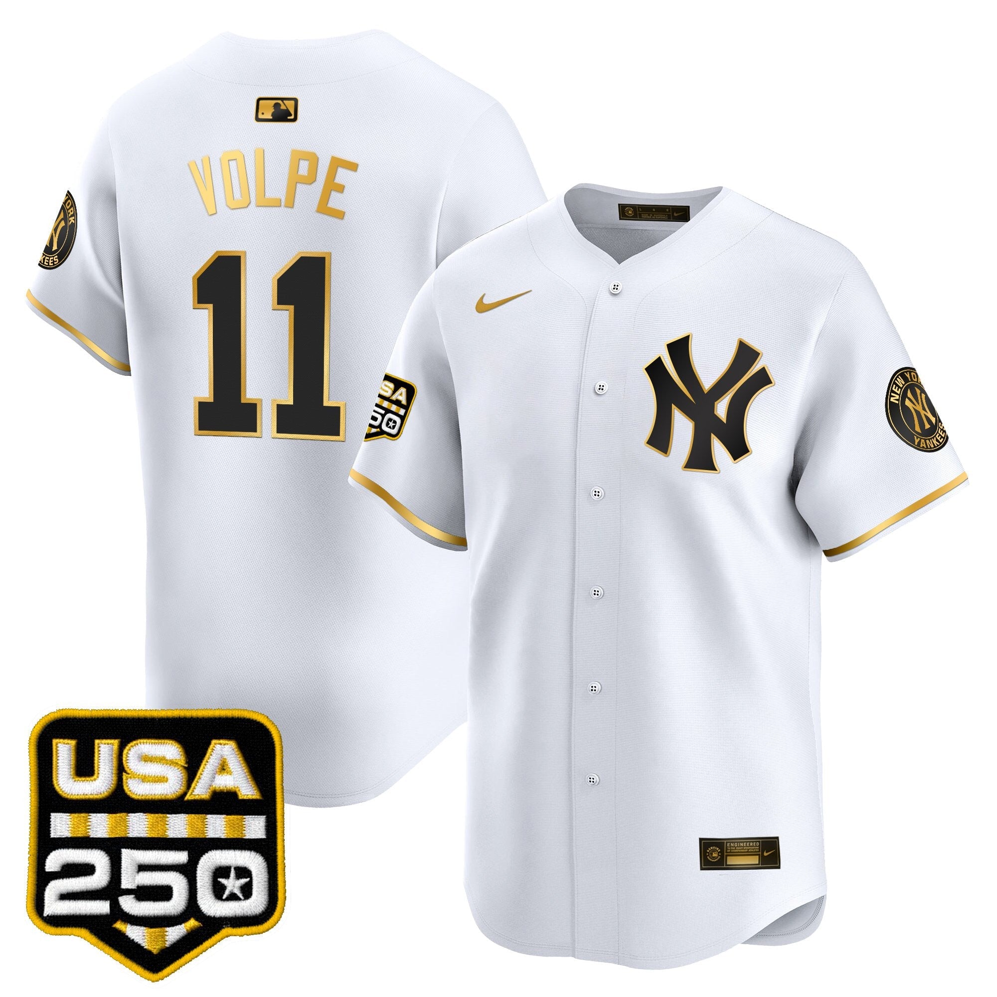 Men's New York Yankees 250America Patch Vapor Premier Limited Jersey - All Stitched