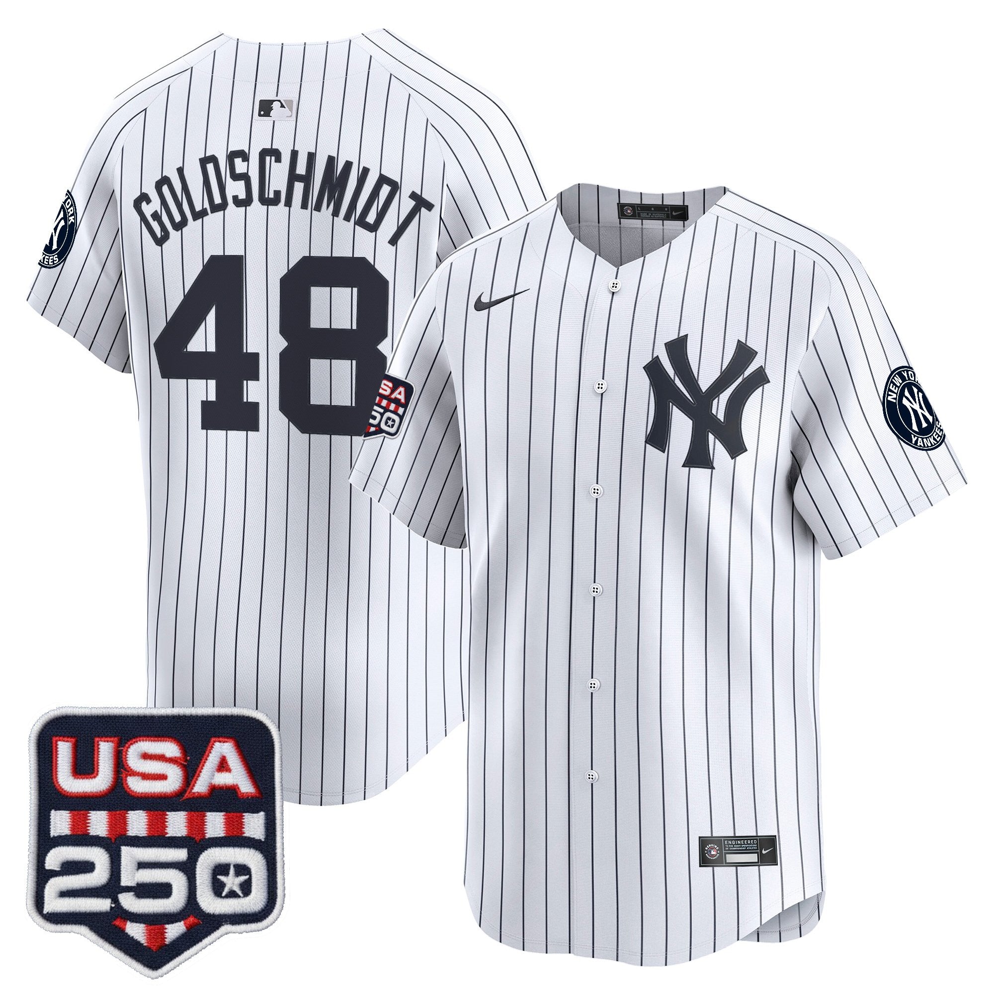 Men's New York Yankees 250America Patch Vapor Premier Limited Jersey - All Stitched