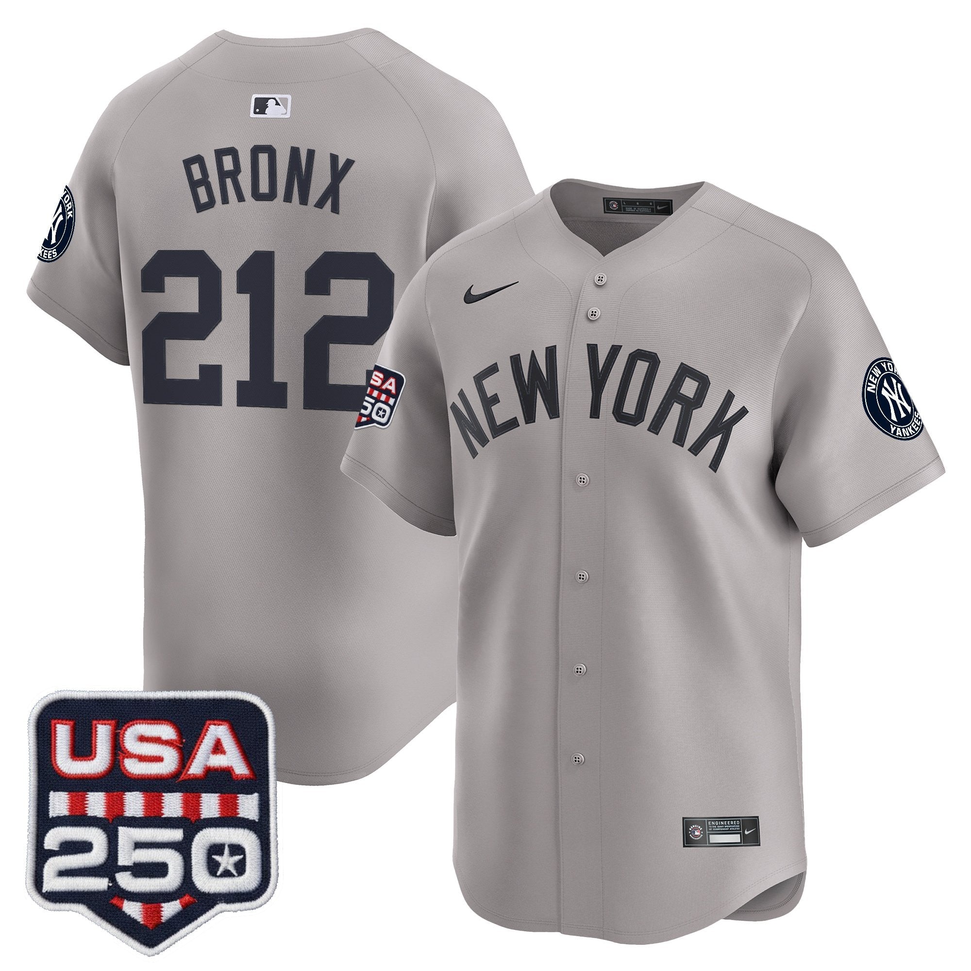 Men's New York Yankees 250America Patch Vapor Premier Limited Jersey - All Stitched