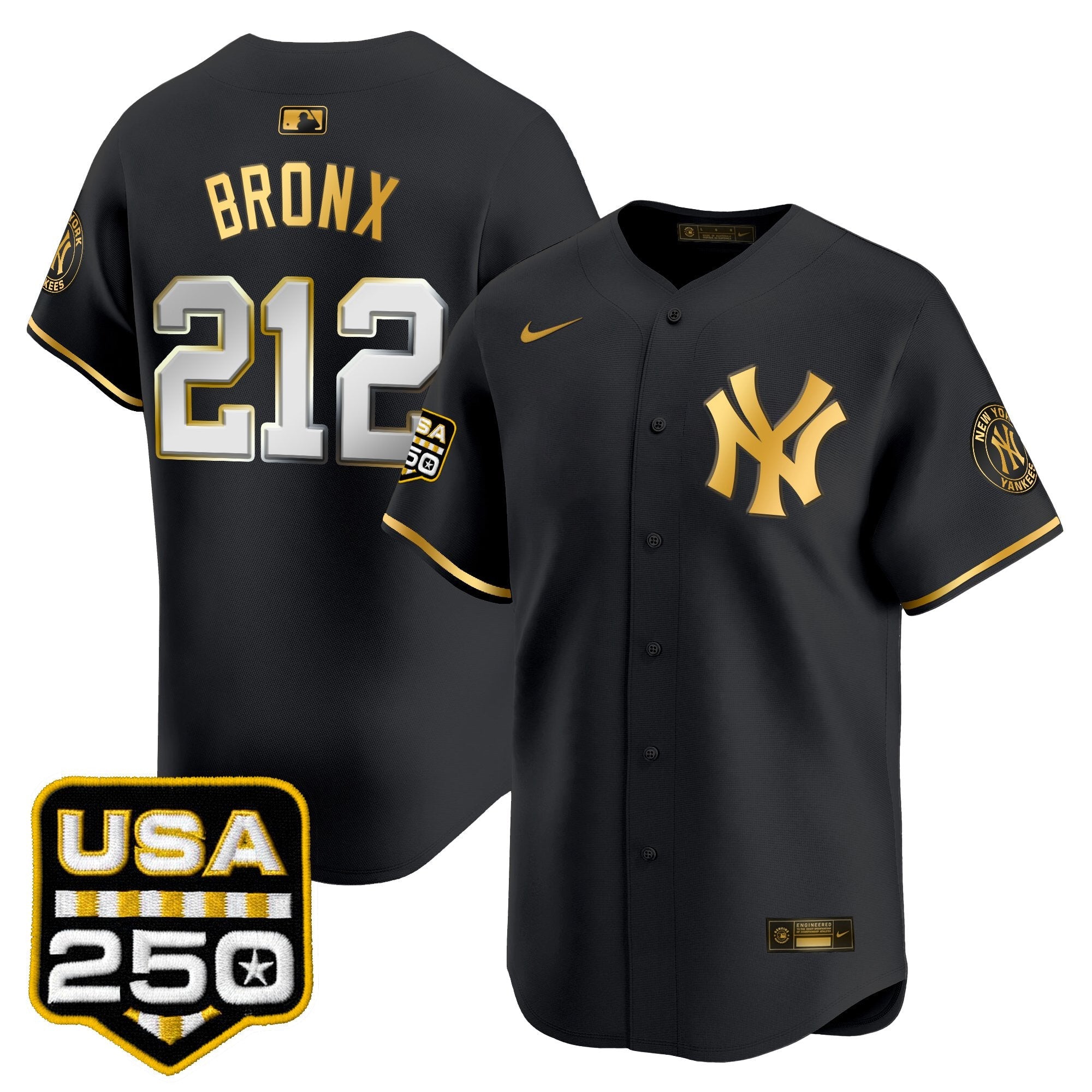 Men's New York Yankees 250America Patch Vapor Premier Limited Jersey - All Stitched