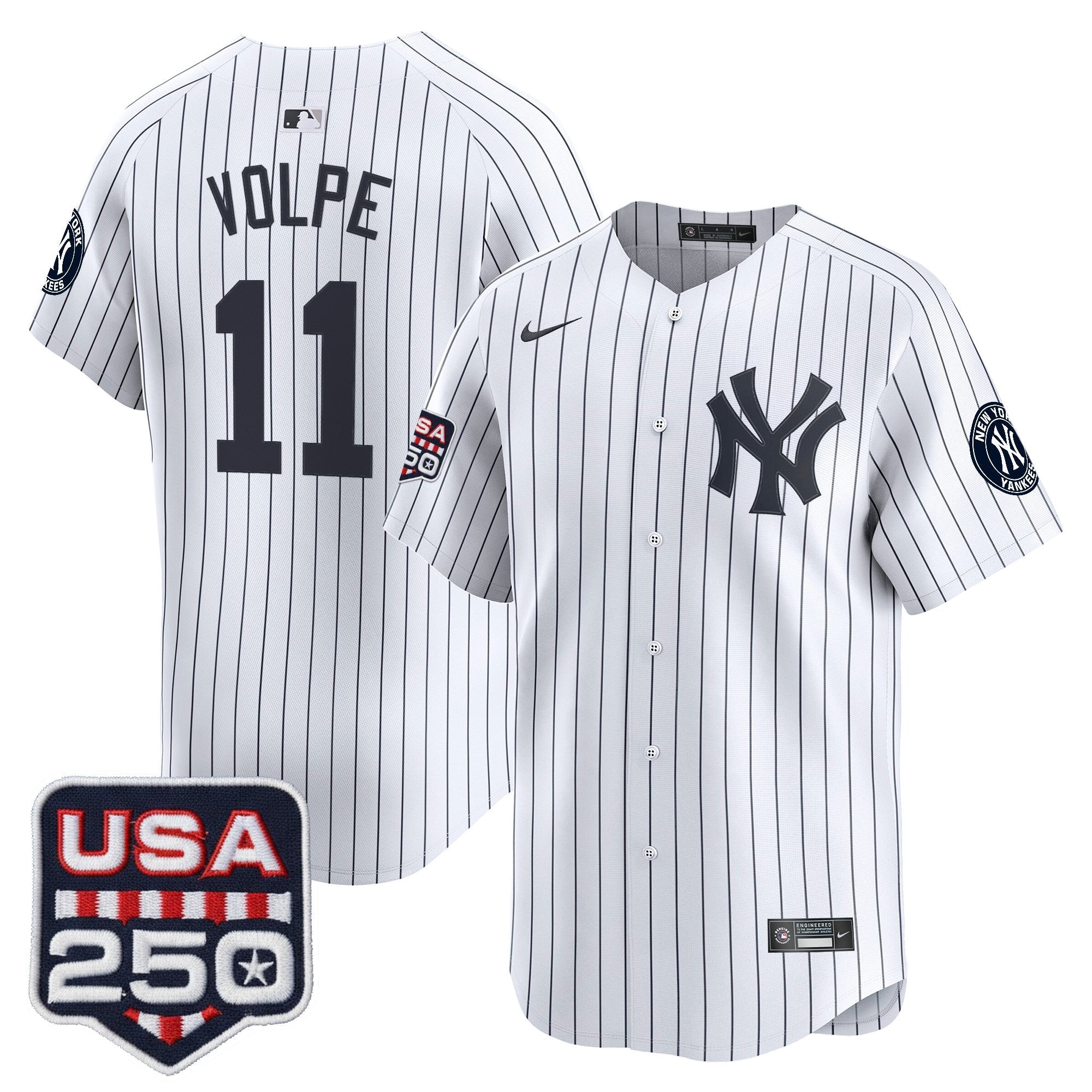 Men's New York Yankees 250America Patch Vapor Premier Limited Jersey - All Stitched