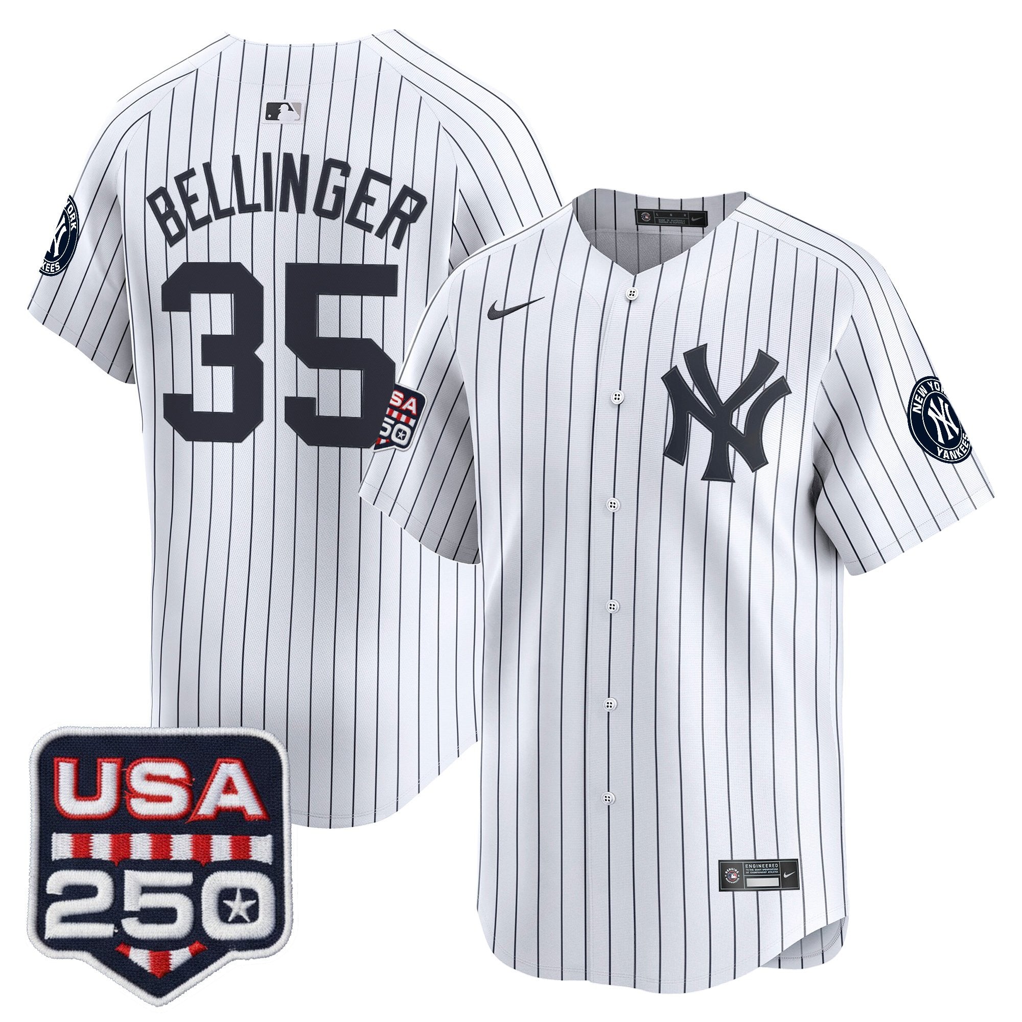 Men's New York Yankees 250America Patch Vapor Premier Limited Jersey - All Stitched