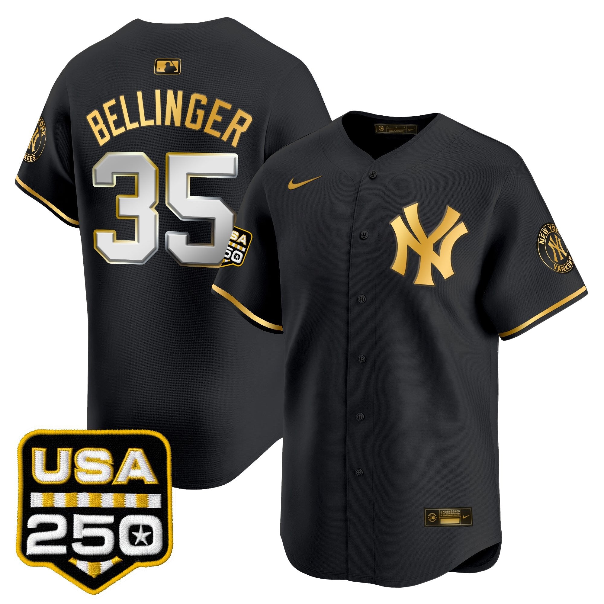 Men's New York Yankees 250America Patch Vapor Premier Limited Jersey - All Stitched