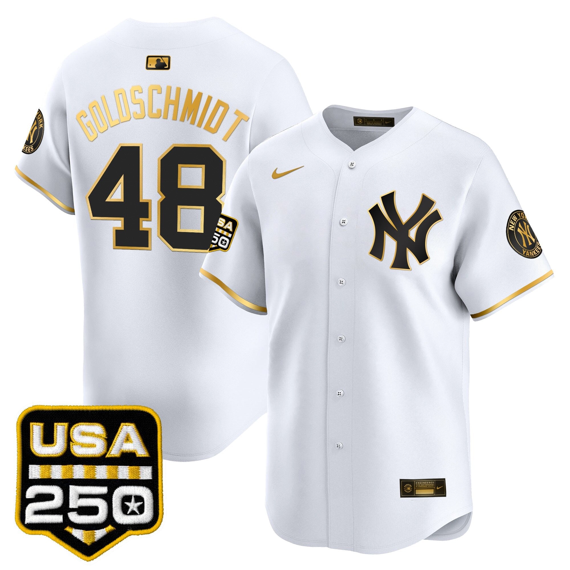 Men's New York Yankees 250America Patch Vapor Premier Limited Jersey - All Stitched