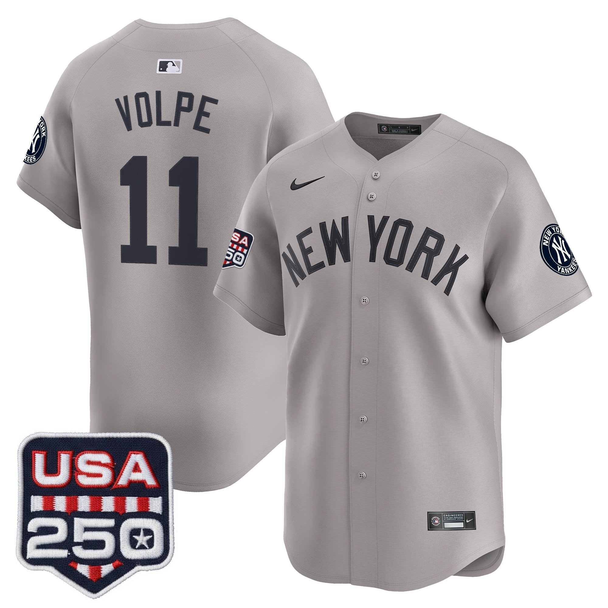 Men's New York Yankees 250America Patch Vapor Premier Limited Jersey - All Stitched