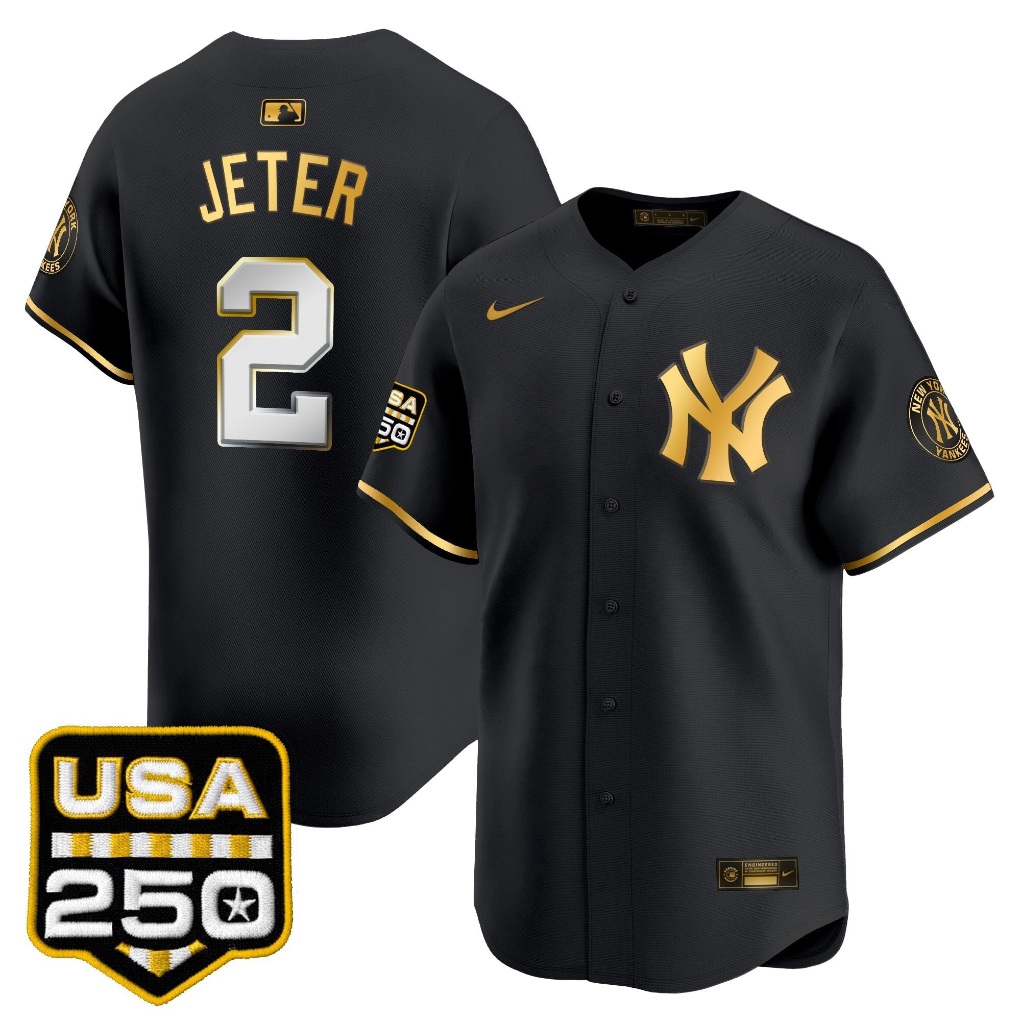 Men's New York Yankees 250America Patch Vapor Premier Limited Jersey - All Stitched