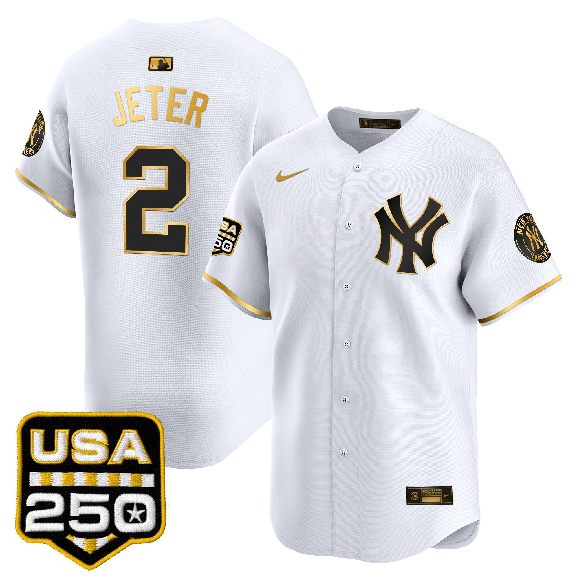 Men's New York Yankees 250America Patch Vapor Premier Limited Jersey - All Stitched