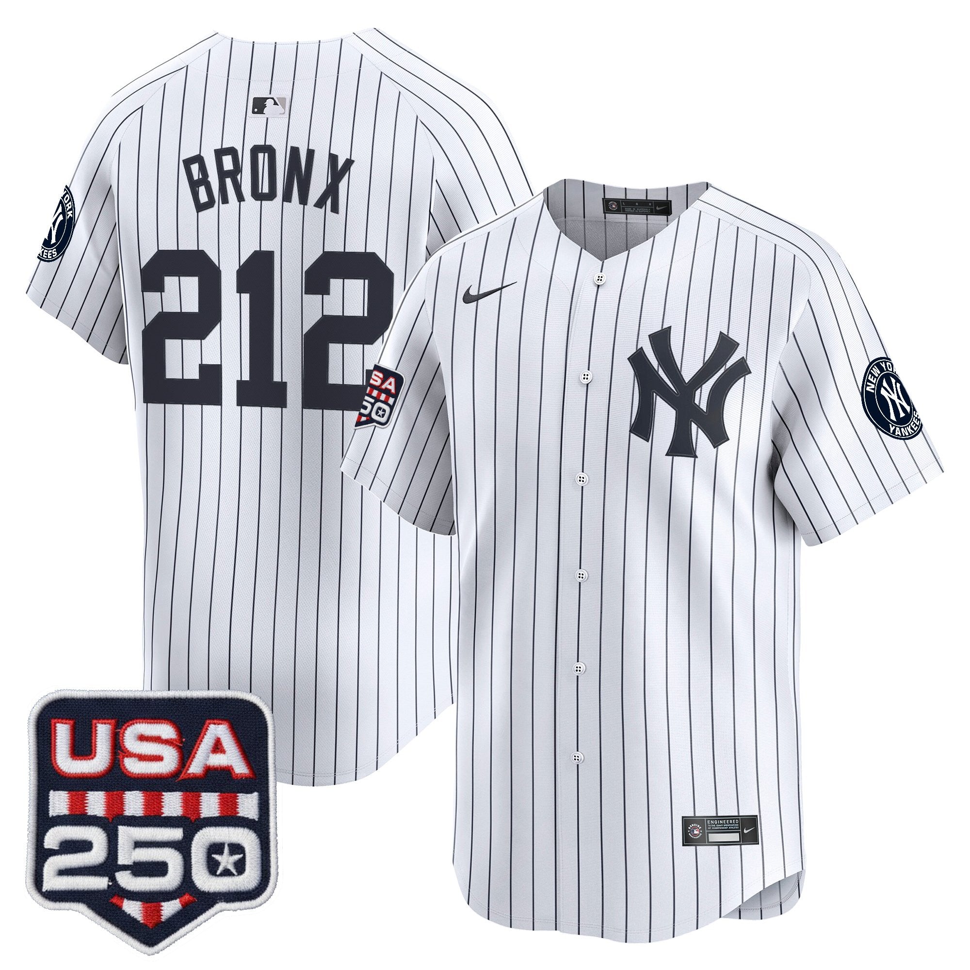 Men's New York Yankees 250America Patch Vapor Premier Limited Jersey - All Stitched