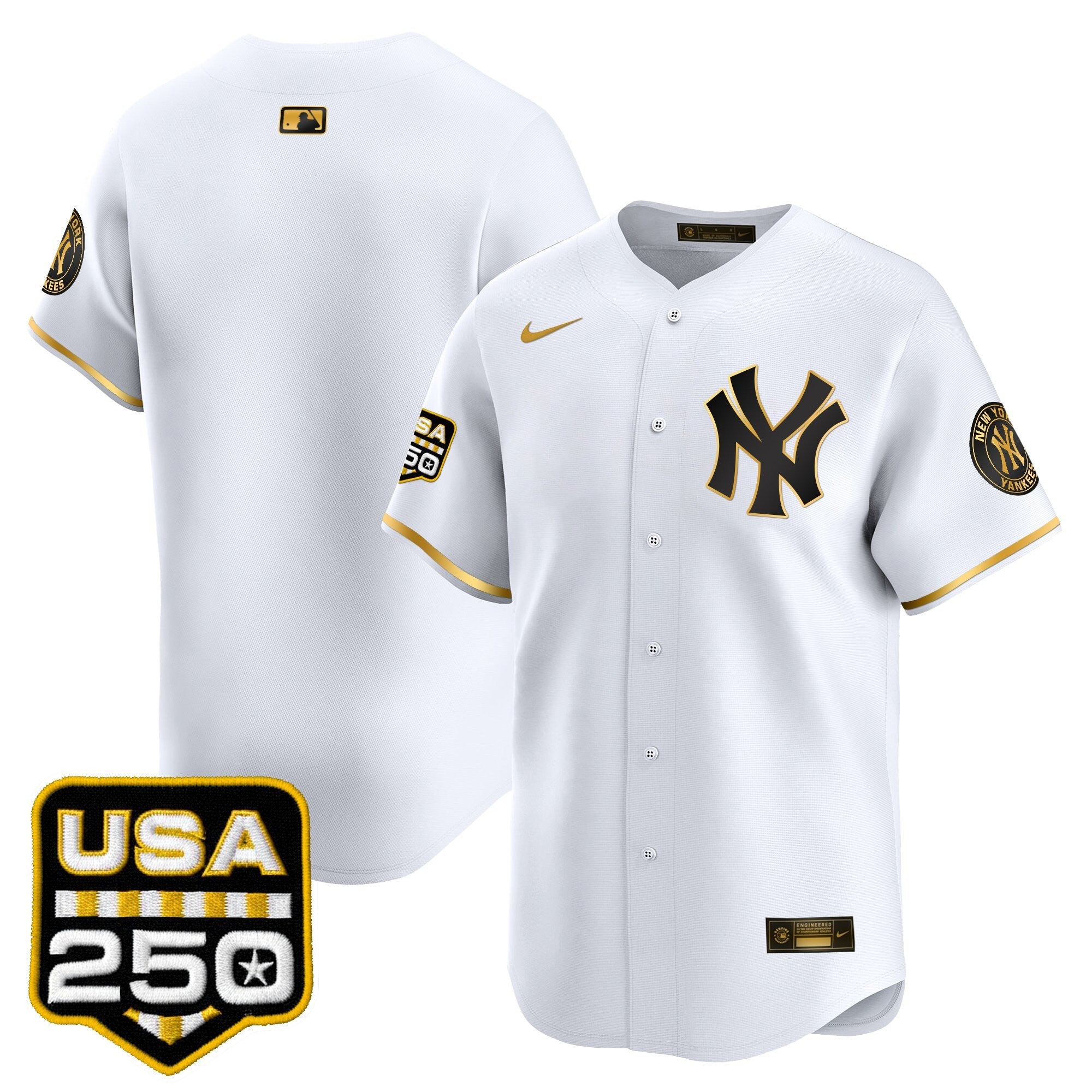 Men's New York Yankees 250America Patch Vapor Premier Limited Jersey - All Stitched