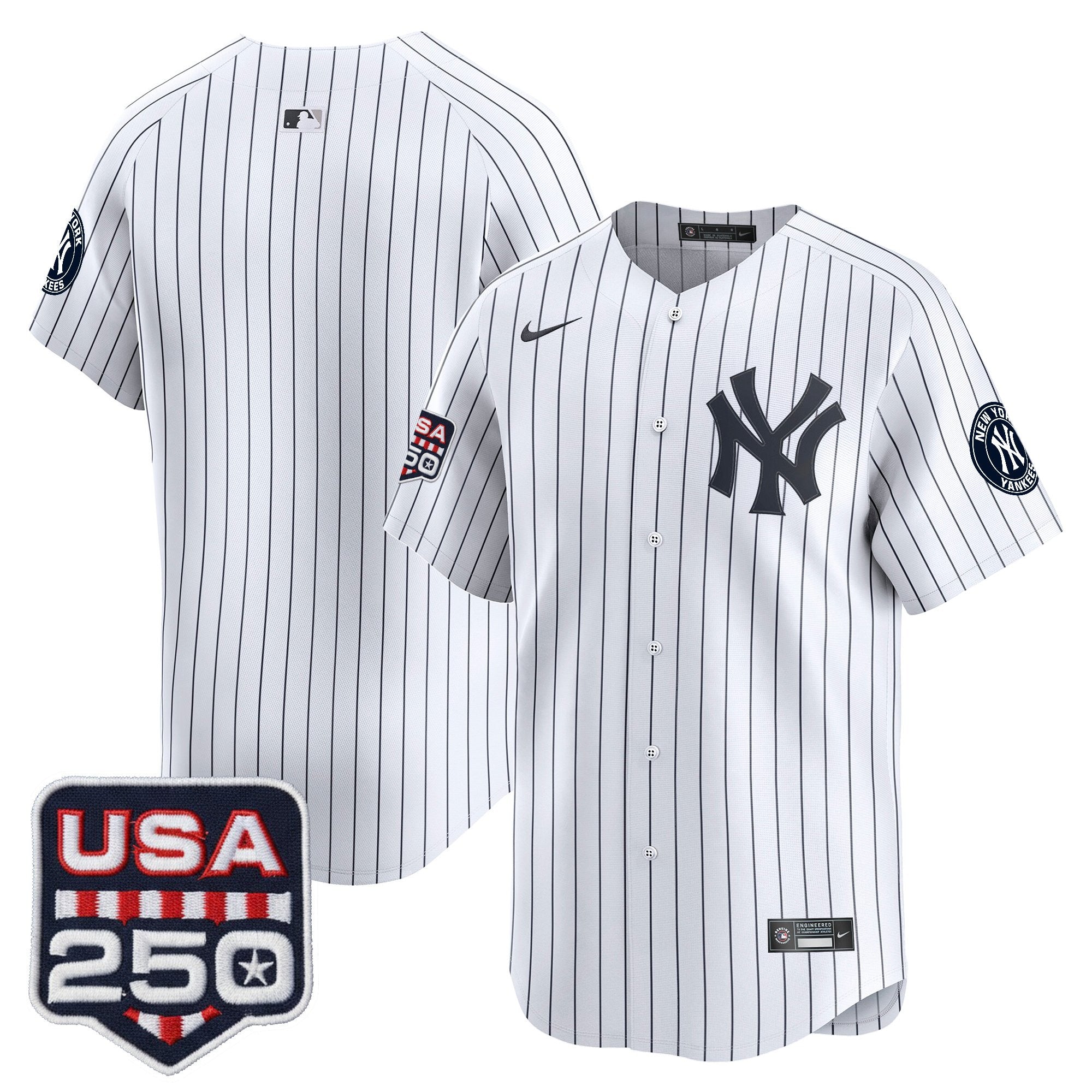 Men's New York Yankees 250America Patch Vapor Premier Limited Jersey - All Stitched