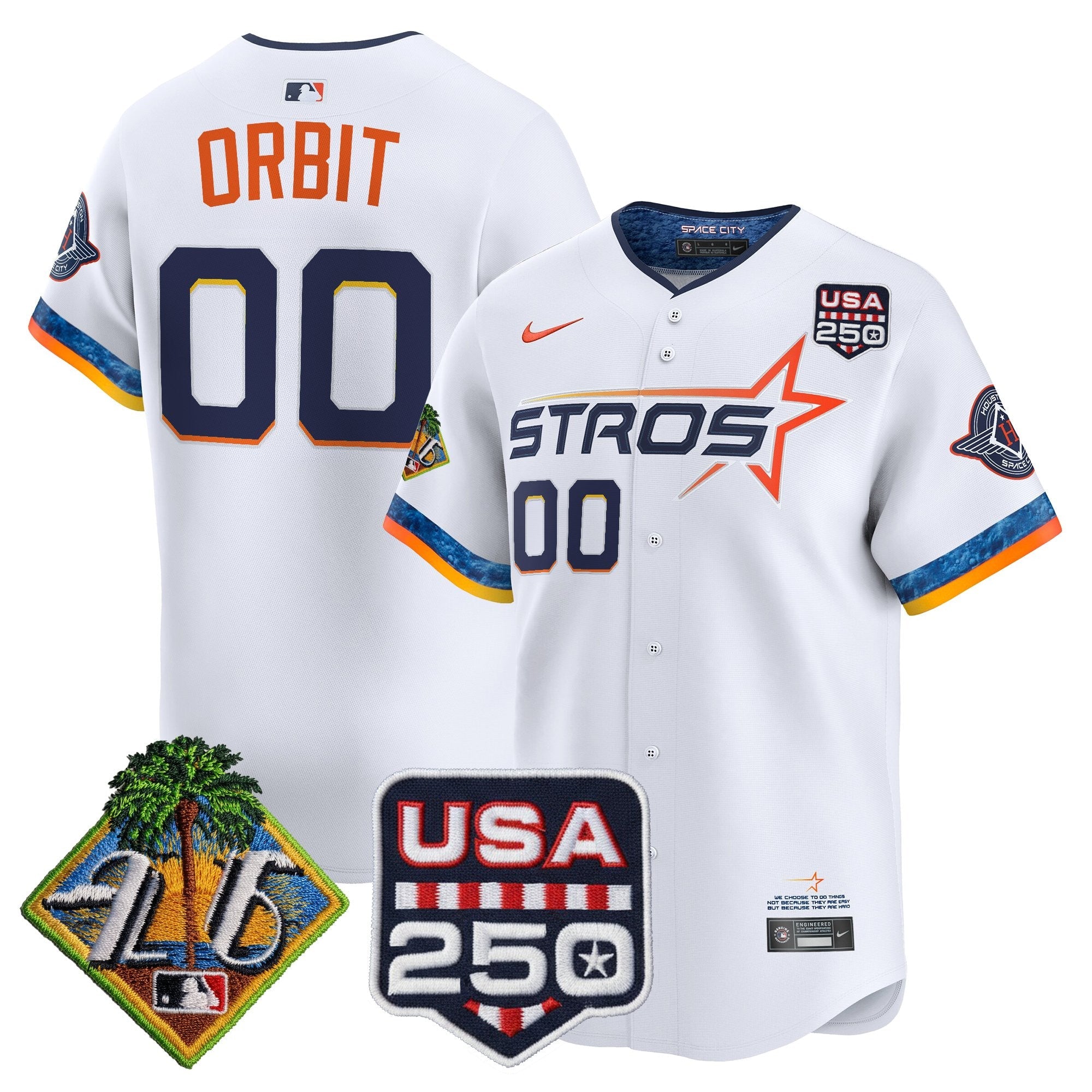 Men's Houston Astros 2026 Spring Training & 250America Patch Vapor Premier Limited Jersey - All Stitched