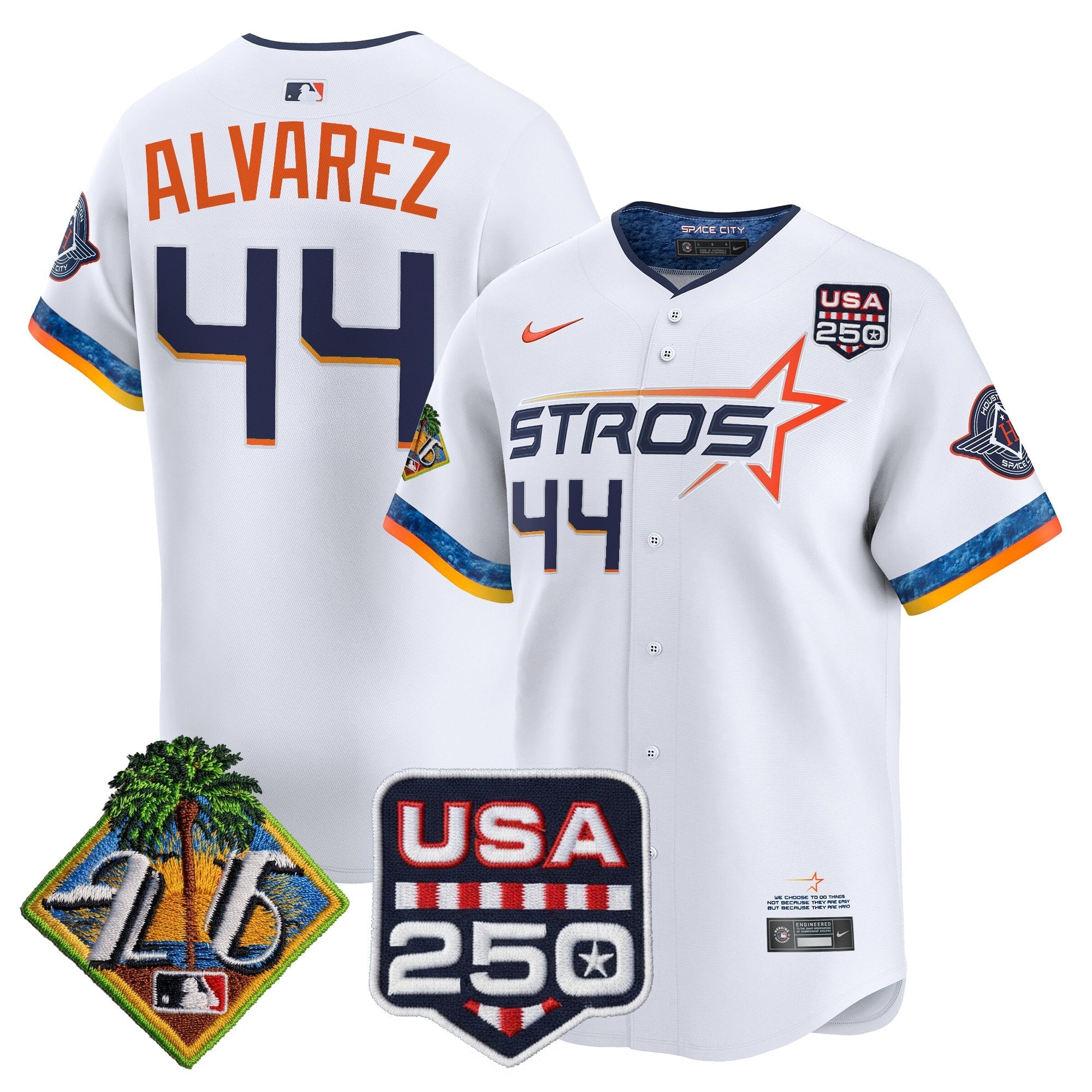 Men's Houston Astros 2026 Spring Training & 250America Patch Vapor Premier Limited Jersey - All Stitched