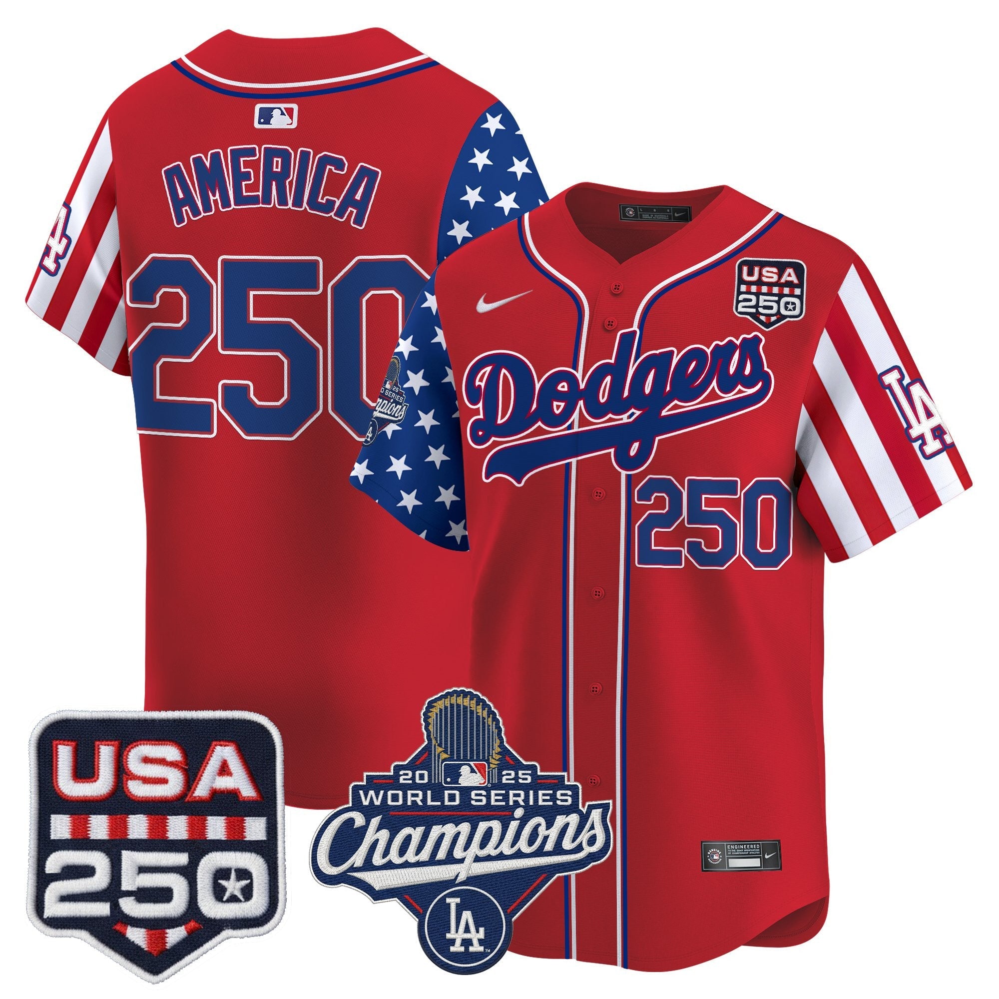Men's Los Angeles Dodgers "America250 Edition" Vapor Premier Limited Jersey V2 - All Stitched
