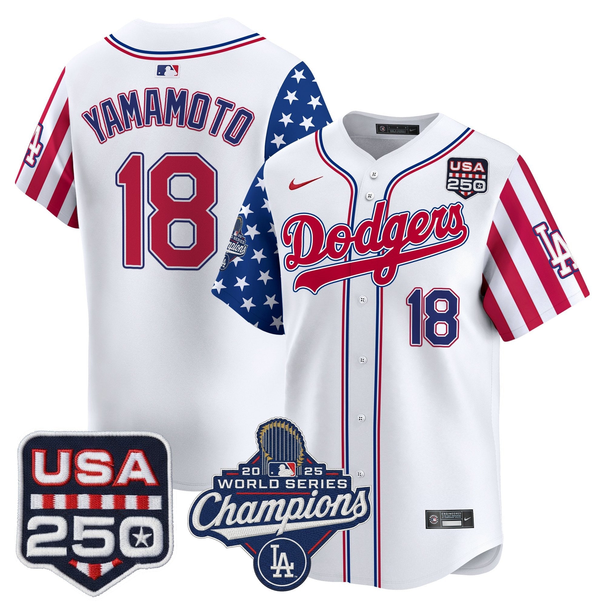 Men's Los Angeles Dodgers "America250 Edition" Vapor Premier Limited Jersey V2 - All Stitched