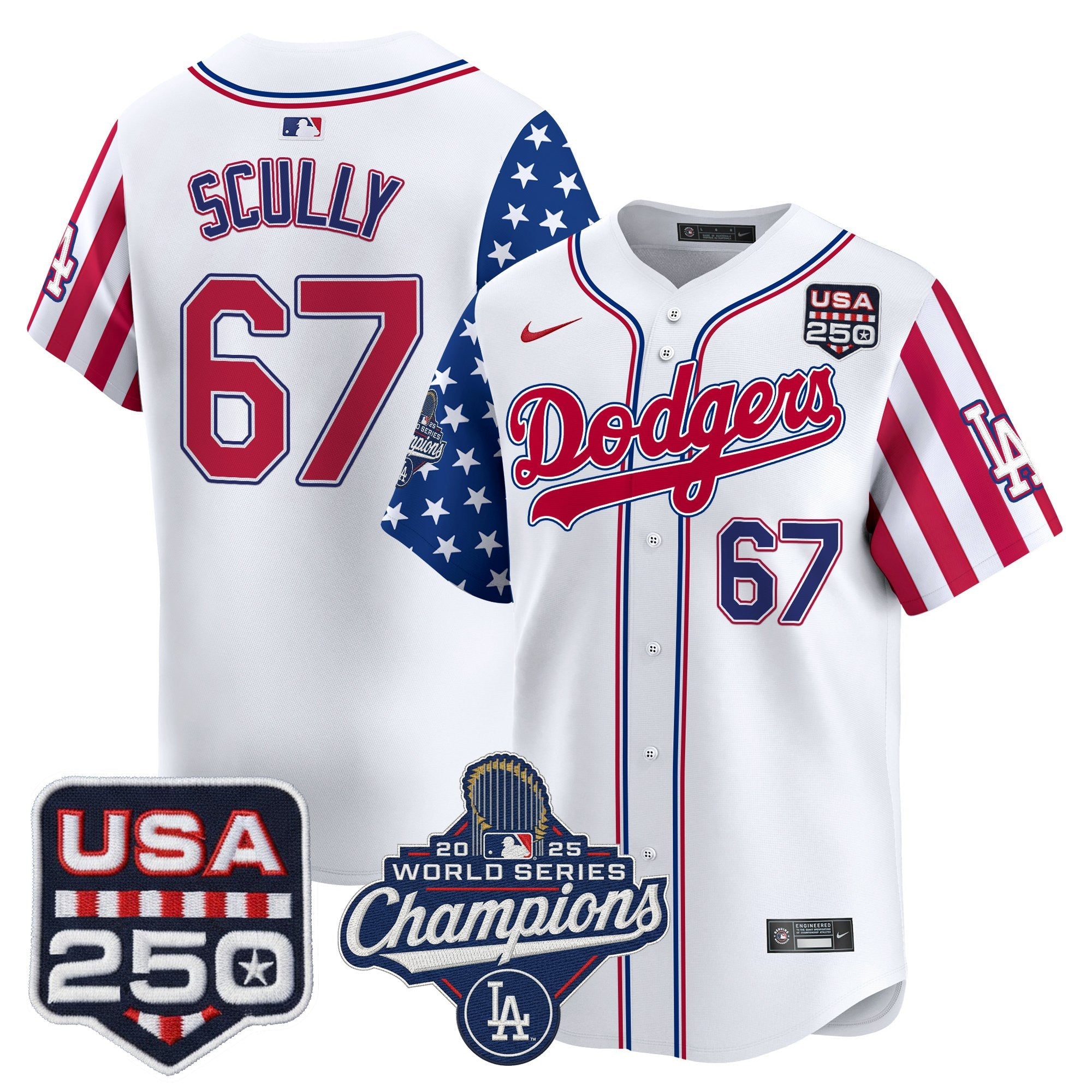 Men's Los Angeles Dodgers "America250 Edition" Vapor Premier Limited Jersey V2 - All Stitched