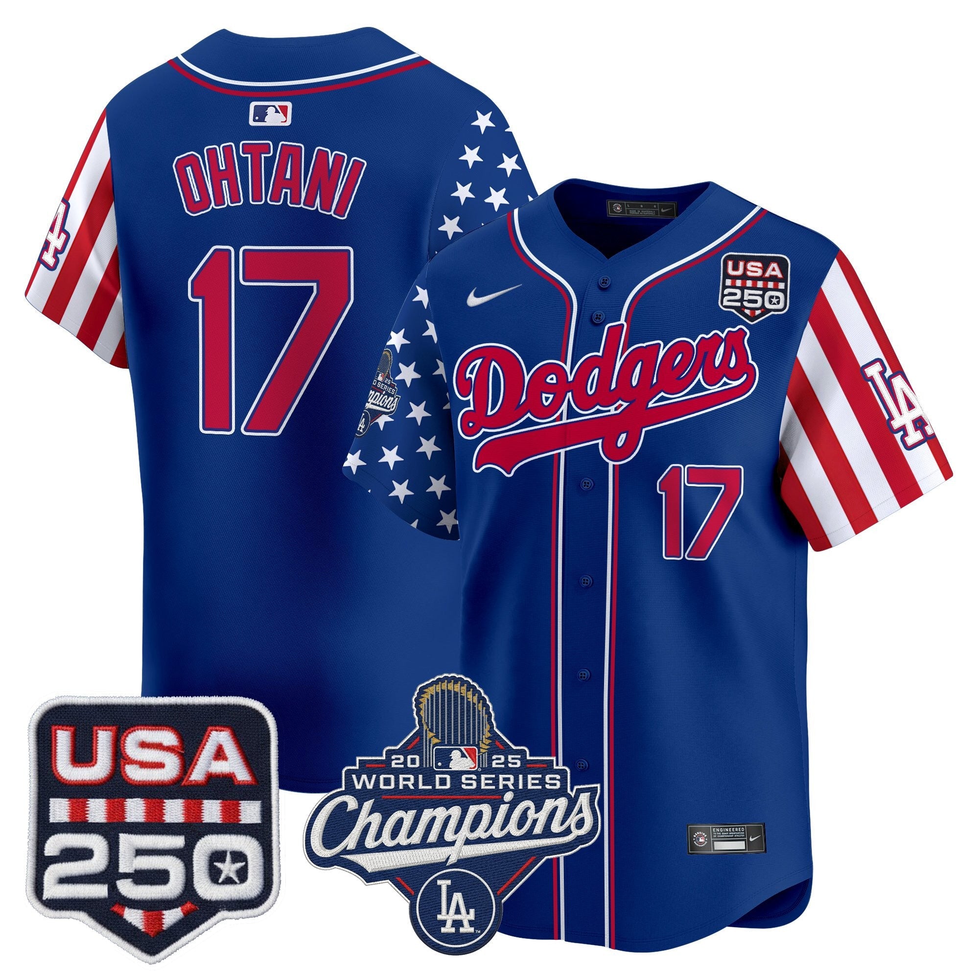 Men's Los Angeles Dodgers "America250 Edition" Vapor Premier Limited Jersey V2 - All Stitched