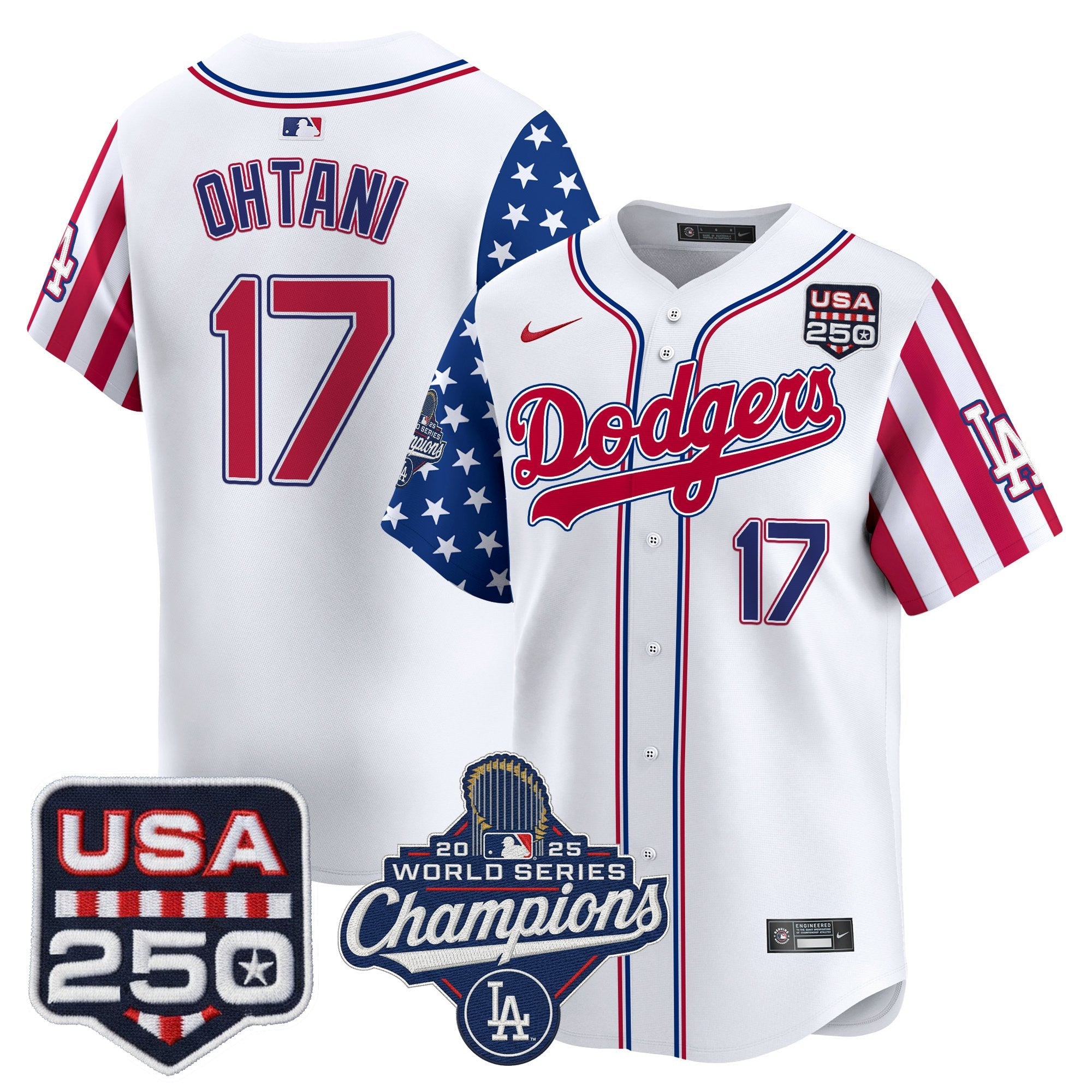 Men's Los Angeles Dodgers "America250 Edition" Vapor Premier Limited Jersey V2 - All Stitched