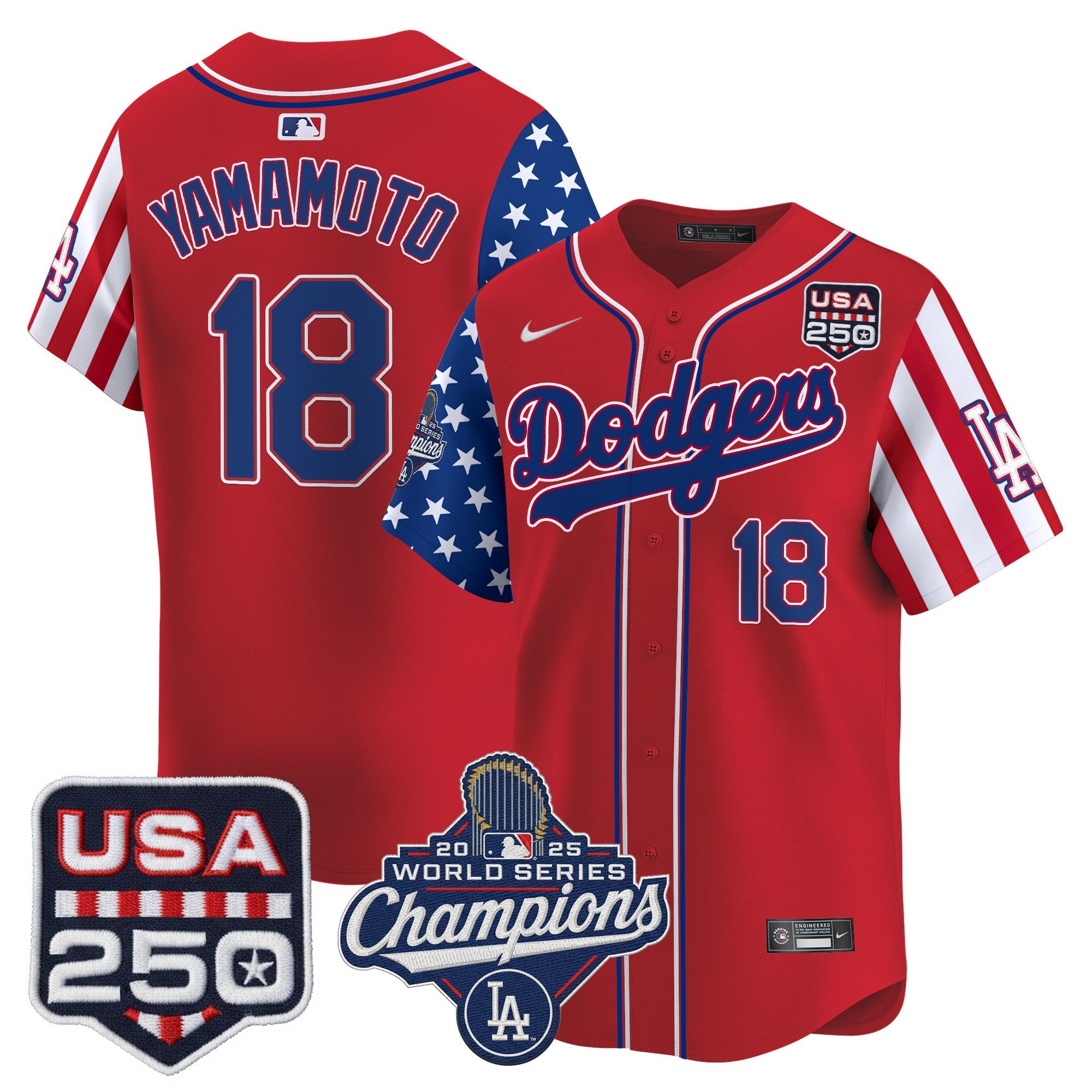 Men's Los Angeles Dodgers "America250 Edition" Vapor Premier Limited Jersey V2 - All Stitched